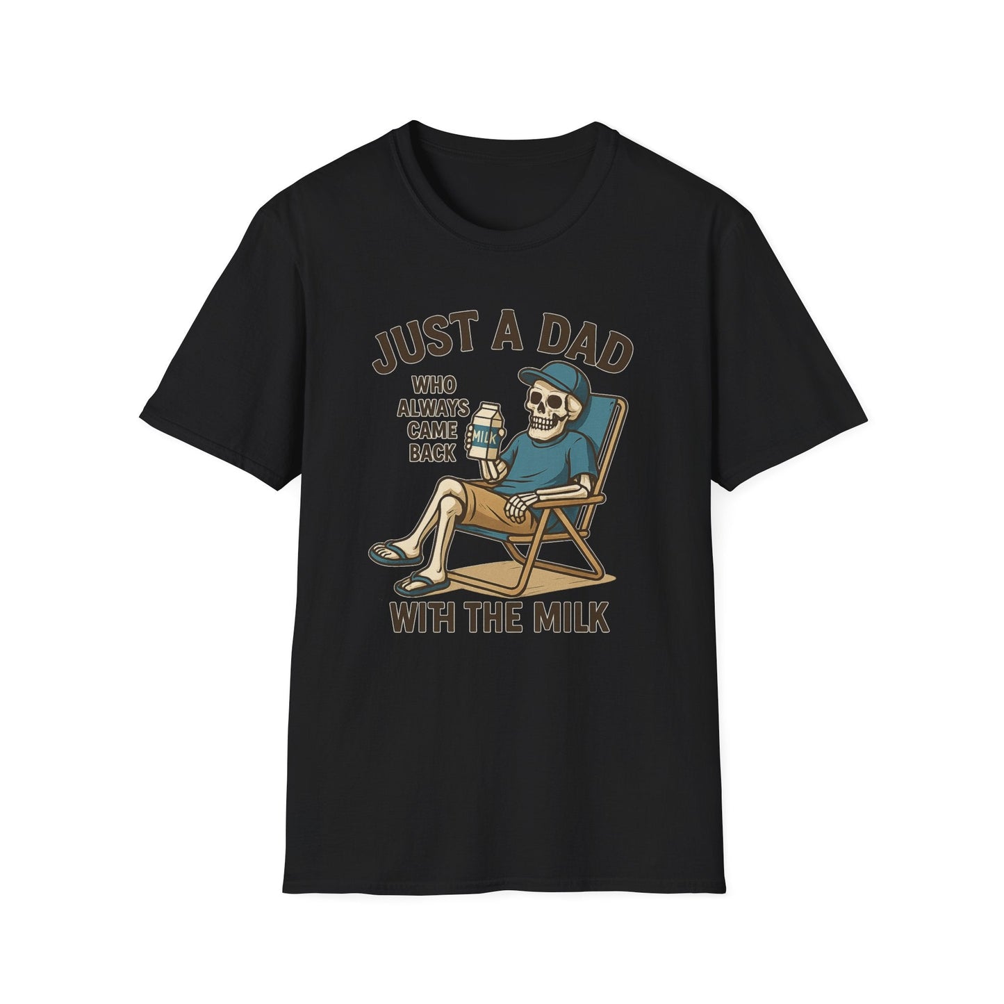 Just a Dad with the Milk Tee, Funny Father's Day Shirt - Shirt Happens Graphics