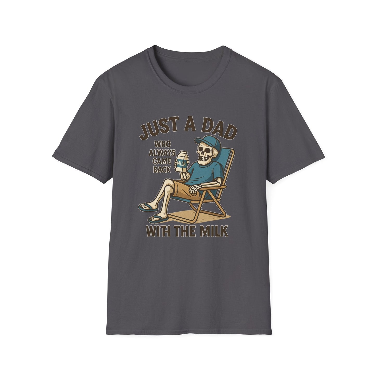 Just a Dad with the Milk Tee, Funny Father's Day Shirt - Shirt Happens Graphics