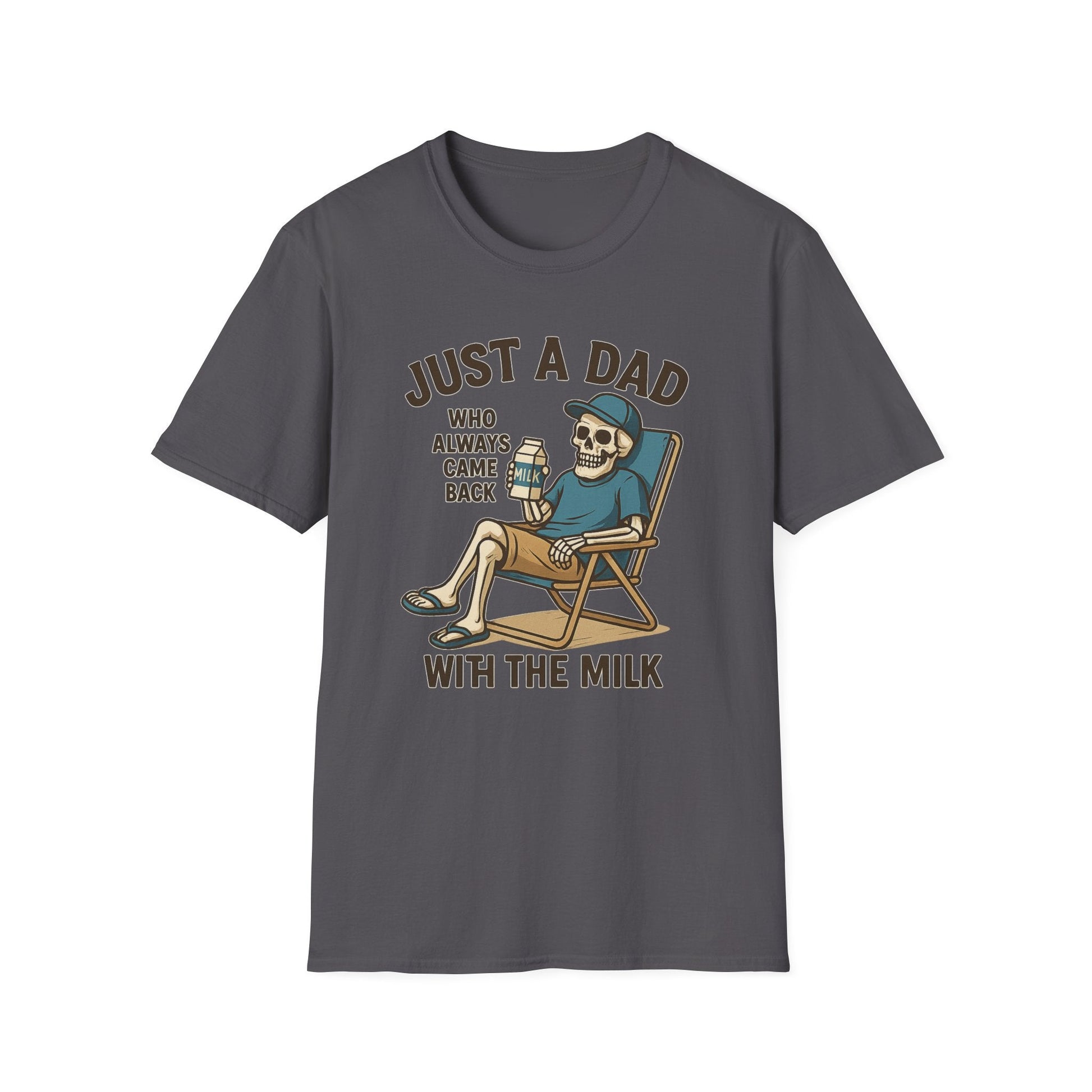 Just a Dad with the Milk Tee, Funny Father's Day Shirt - Shirt Happens Graphics