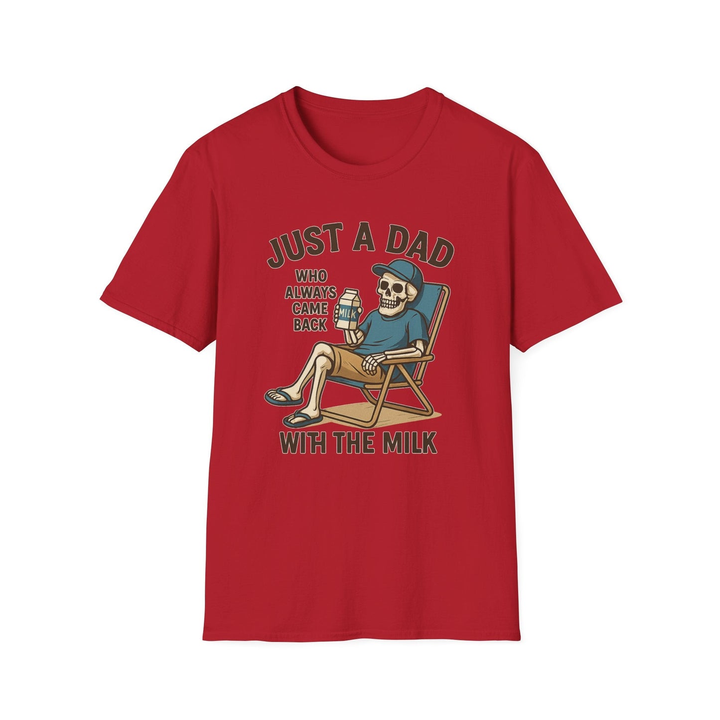 Just a Dad with the Milk Tee, Funny Father's Day Shirt - Shirt Happens Graphics
