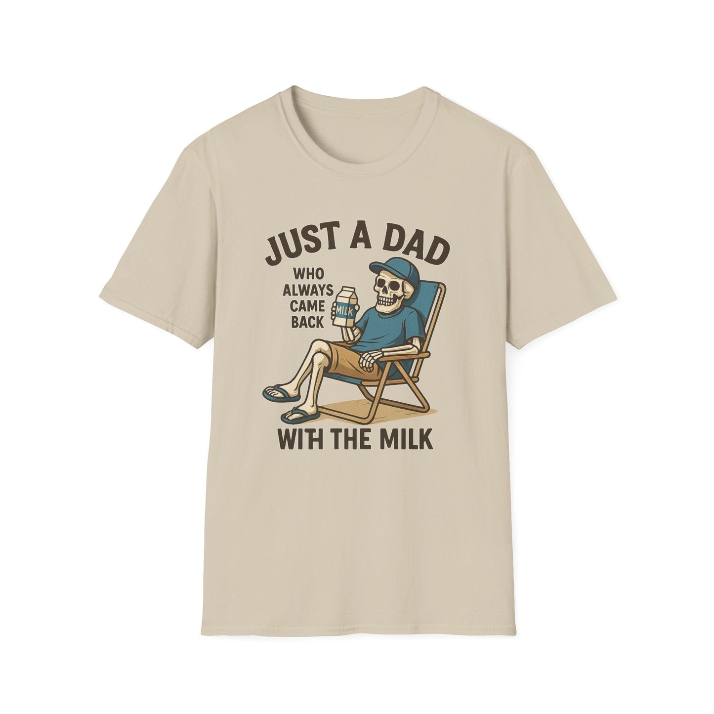 Just a Dad with the Milk Tee, Funny Father's Day Shirt - Shirt Happens Graphics