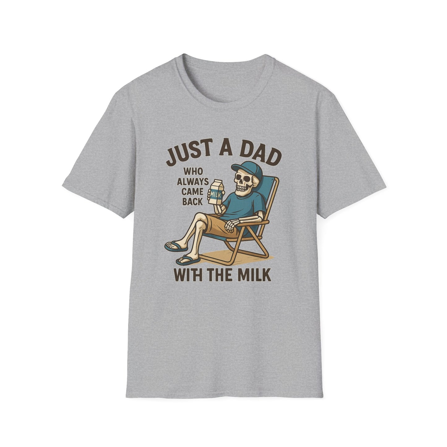 Just a Dad with the Milk Tee, Funny Father's Day Shirt - Shirt Happens Graphics