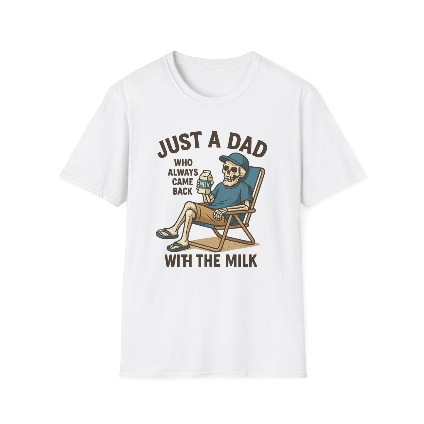 Just a Dad with the Milk Tee, Funny Father's Day Shirt - Shirt Happens Graphics