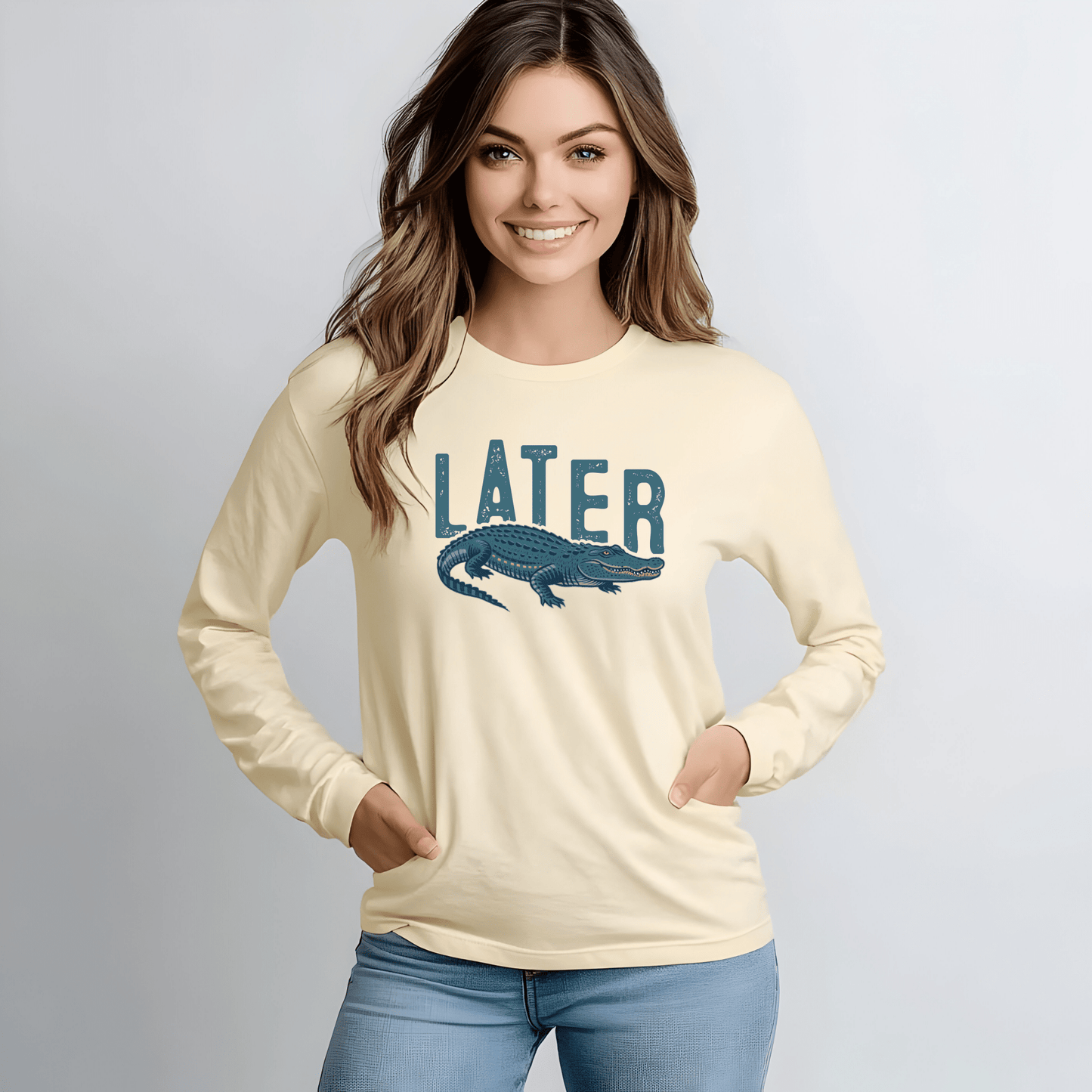 Later Gator - Casual Graphic Tee for Laid - Back Vibes | Perfect for Gifting, Relaxation, Everyday Wear, Beach Days, Summer Outings - Shirt Happens Graphics