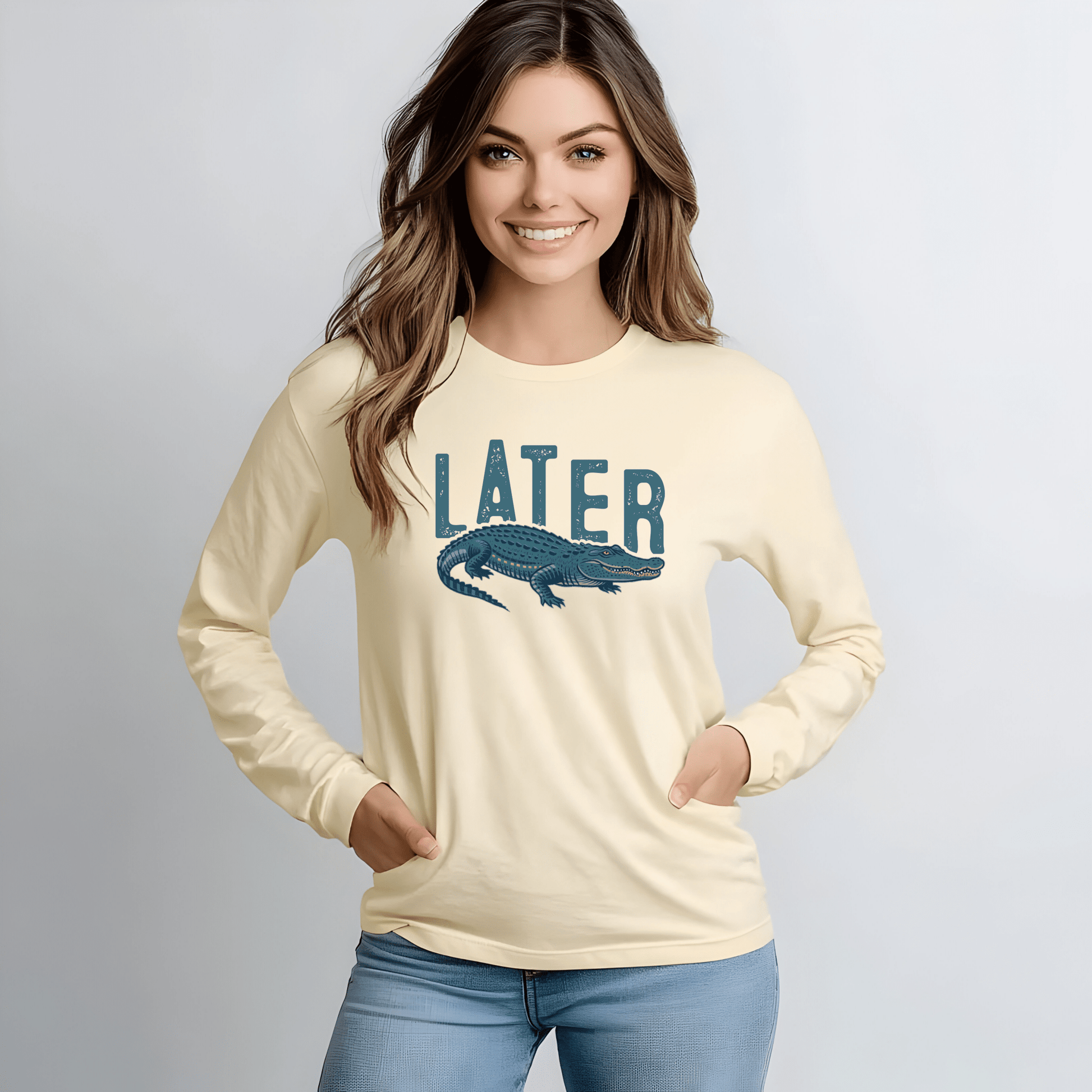Later Gator - Casual Graphic Tee for Laid - Back Vibes | Perfect for Gifting, Relaxation, Everyday Wear, Beach Days, Summer Outings - Shirt Happens Graphics