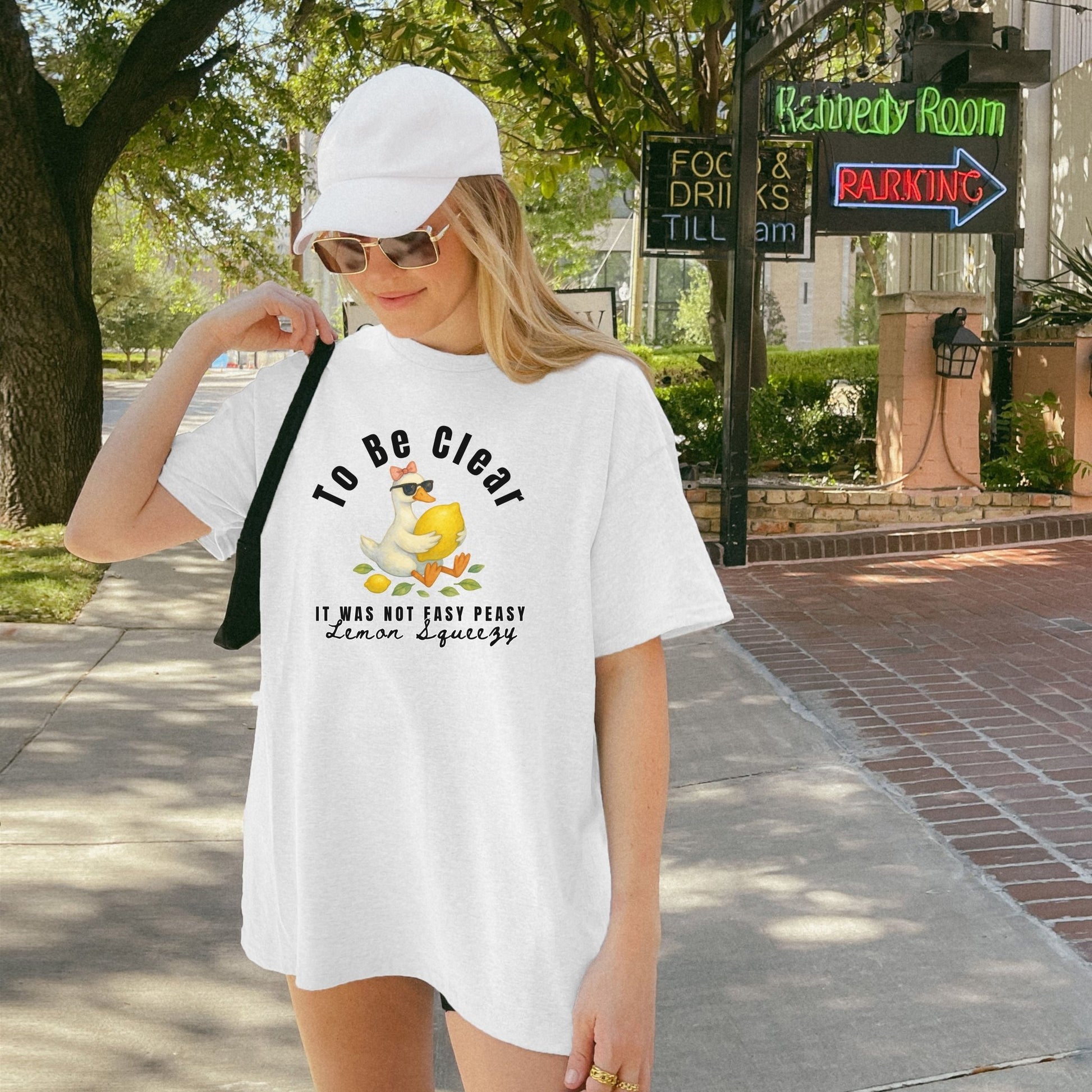 Lemon Squeezy Design, Cute Gift for Foodies, Humor Tee for Casual Outfits, Summer Apparel, - Shirt Happens Graphics