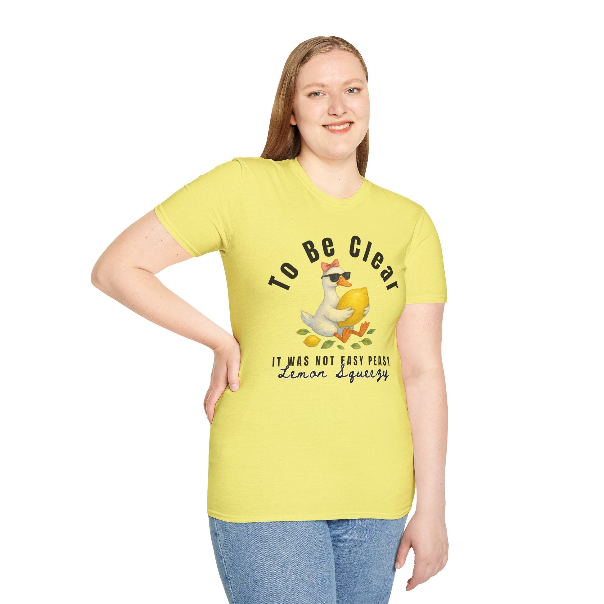 Lemon Squeezy Design, Cute Gift for Foodies, Humor Tee for Casual Outfits, Summer Apparel, - Shirt Happens Graphics