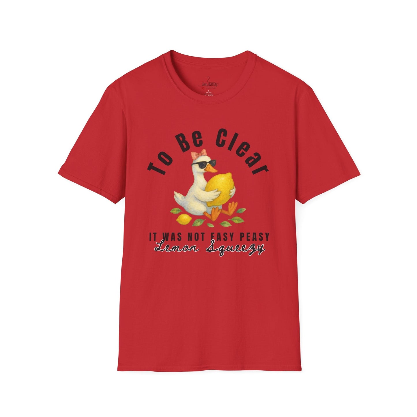 Lemon Squeezy Design, Cute Gift for Foodies, Humor Tee for Casual Outfits, Summer Apparel, - Shirt Happens Graphics