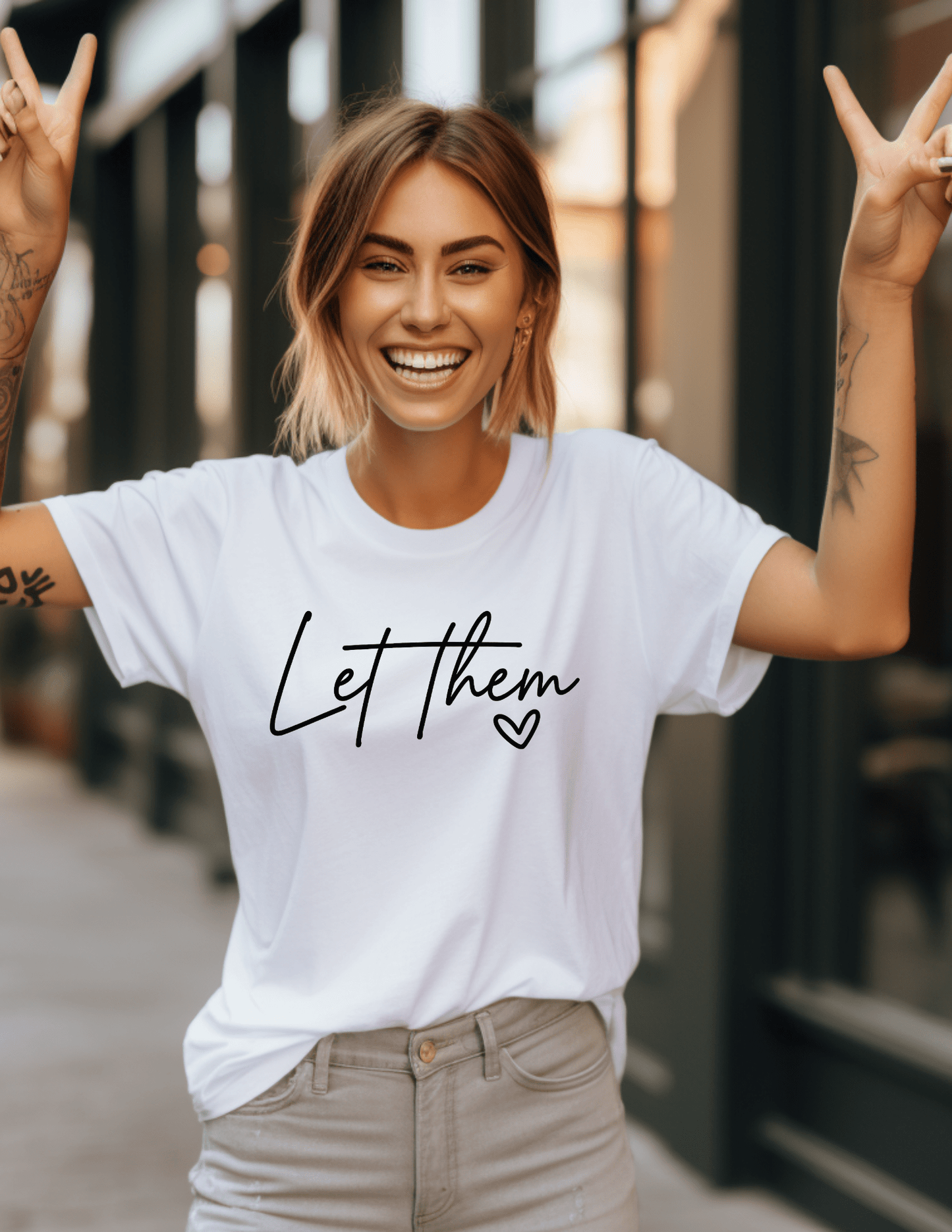 Let Them - Empowering Casual Tee for Everyday Wear - Shirt Happens Graphics