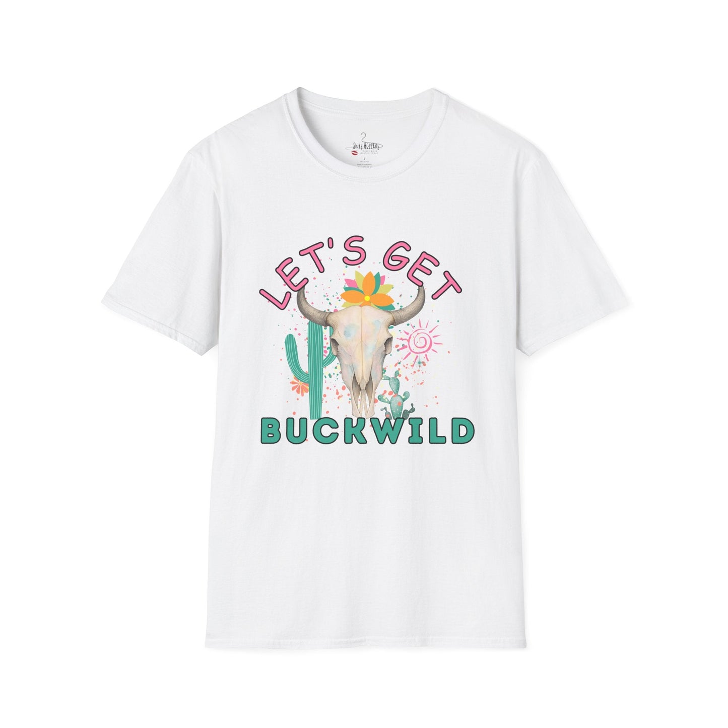 Let's Get Buckwild Tee, Softstyle Shirt, Casual Summer Wear, Gift for Nature Lovers, Trendy Festival Top - Shirt Happens Graphics