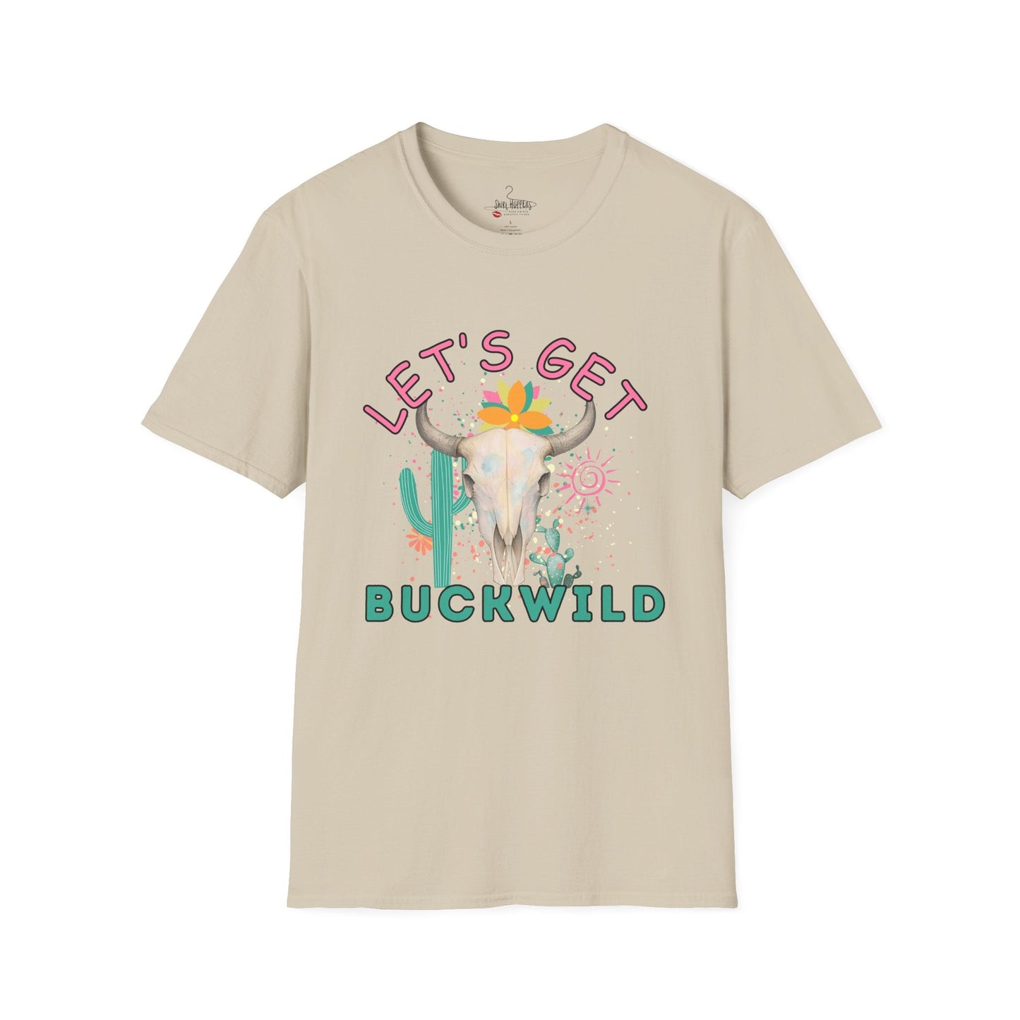 Let's Get Buckwild Tee, Softstyle Shirt, Casual Summer Wear, Gift for Nature Lovers, Trendy Festival Top - Shirt Happens Graphics