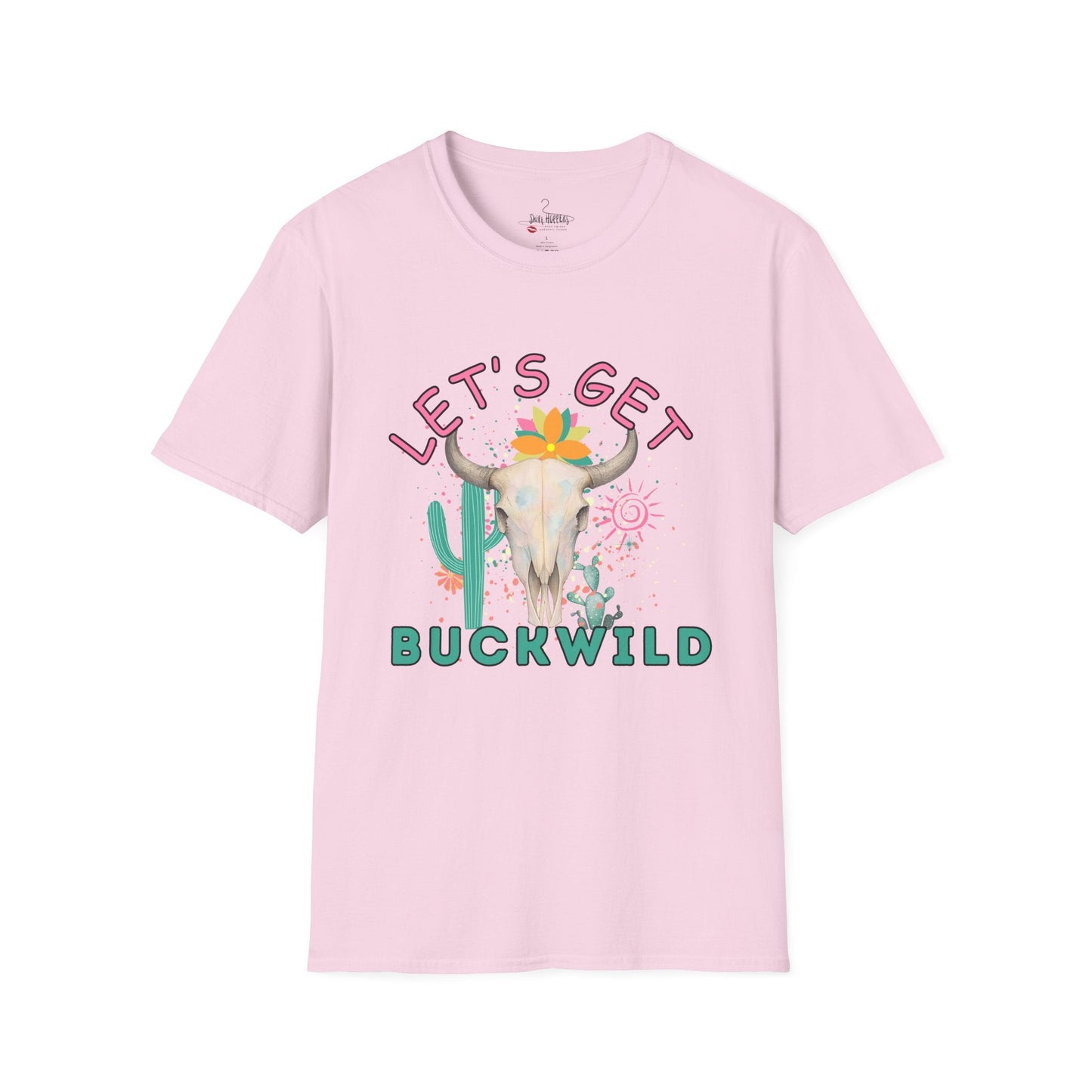 Let's Get Buckwild Tee, Softstyle Shirt, Casual Summer Wear, Gift for Nature Lovers, Trendy Festival Top - Shirt Happens Graphics