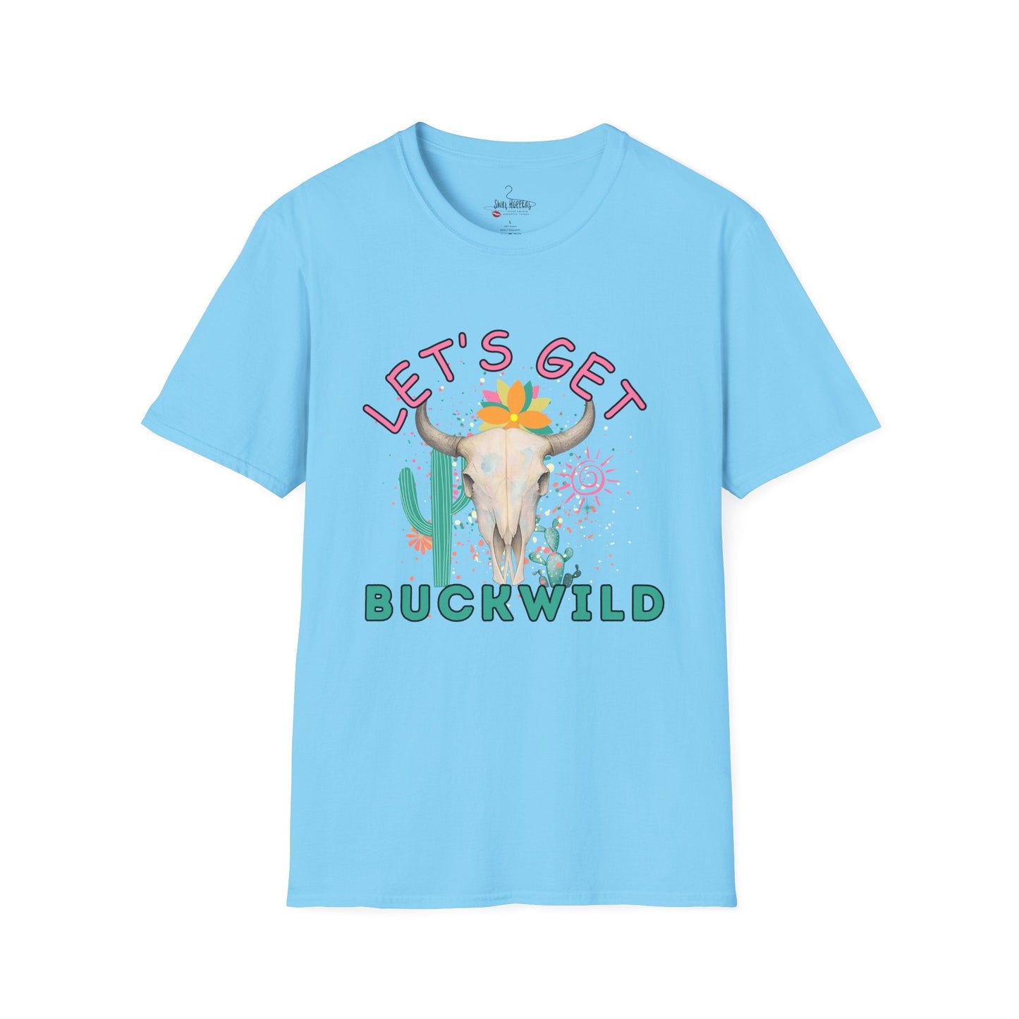 Let's Get Buckwild Tee, Softstyle Shirt, Casual Summer Wear, Gift for Nature Lovers, Trendy Festival Top - Shirt Happens Graphics