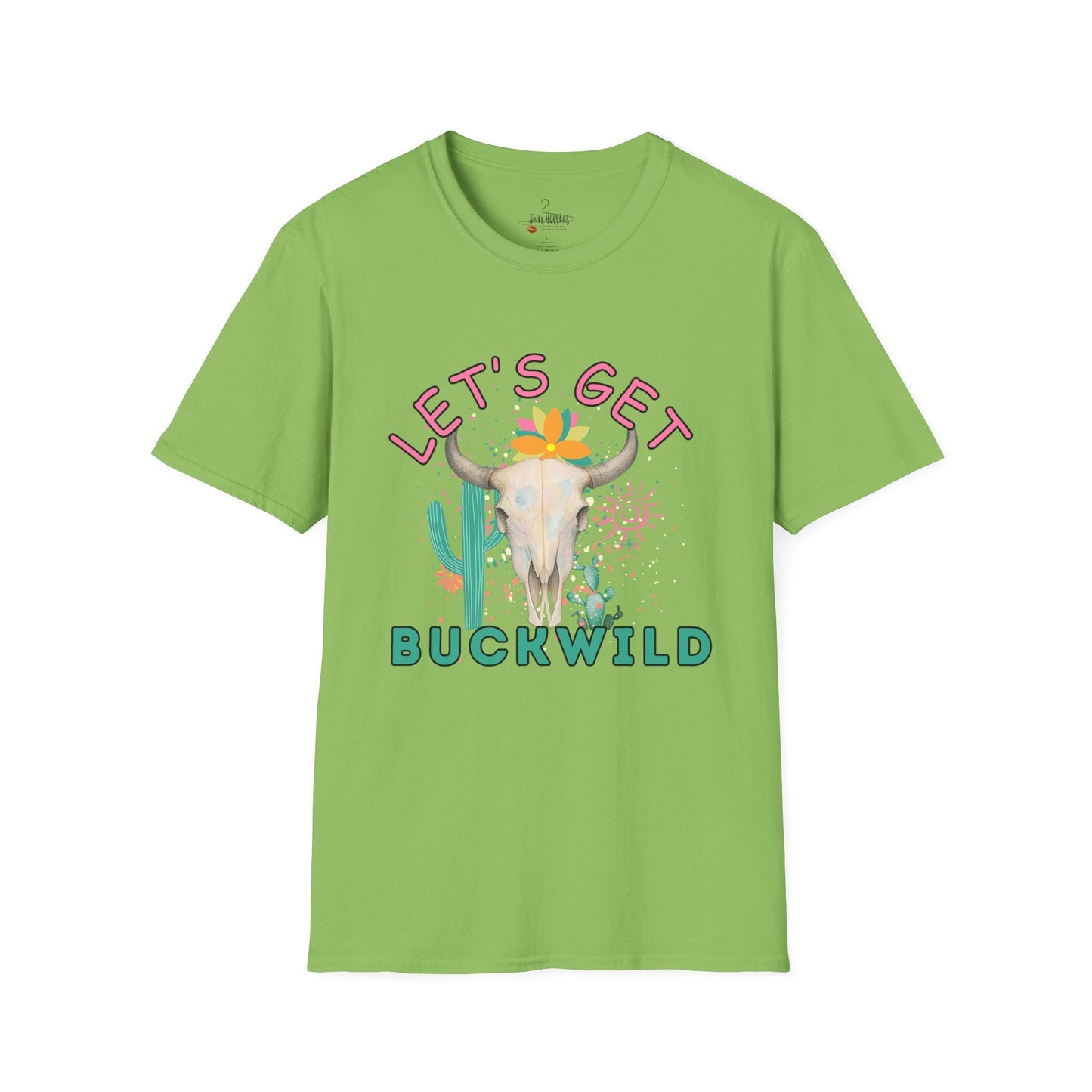 Let's Get Buckwild Tee, Softstyle Shirt, Casual Summer Wear, Gift for Nature Lovers, Trendy Festival Top - Shirt Happens Graphics