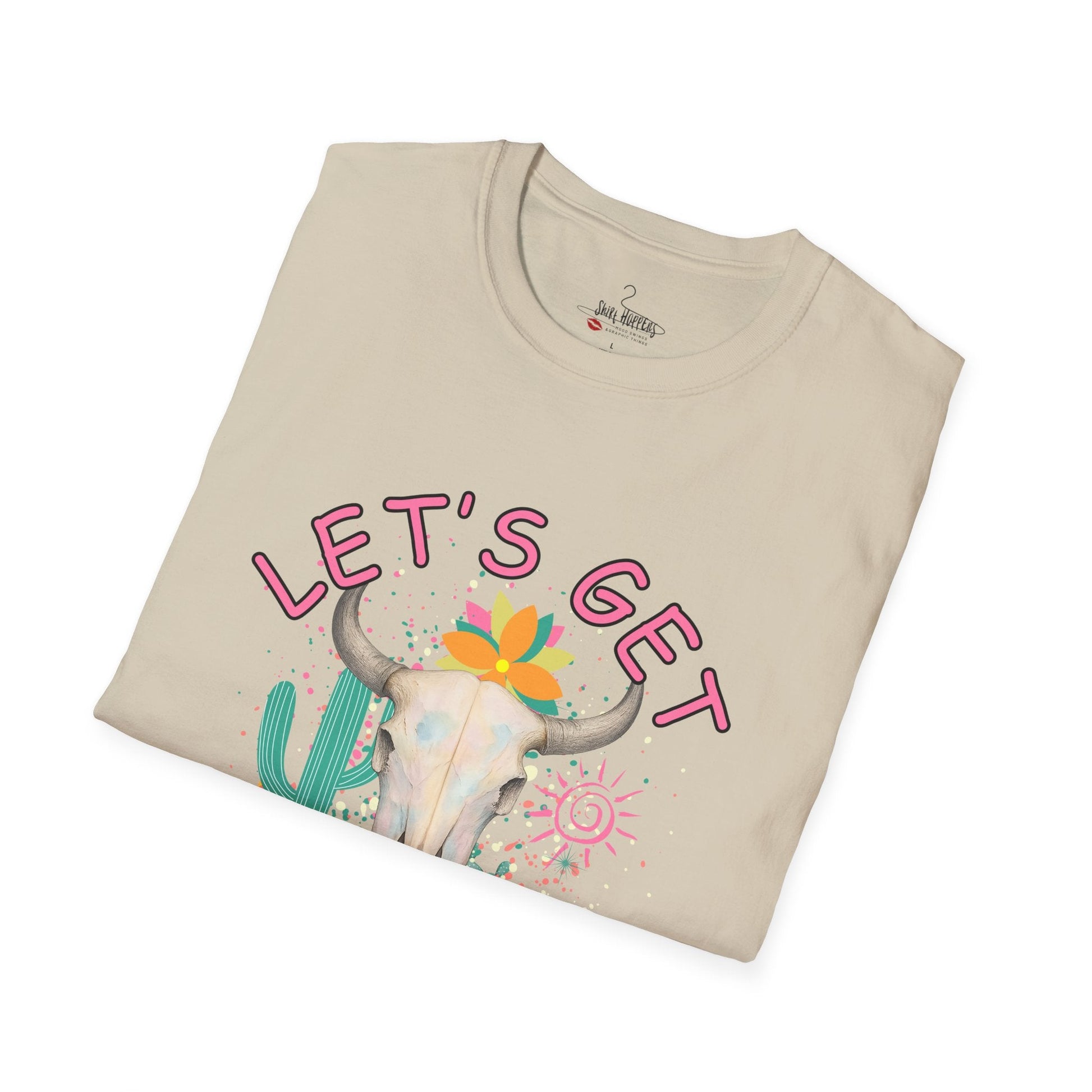 Let's Get Buckwild Tee, Softstyle Shirt, Casual Summer Wear, Gift for Nature Lovers, Trendy Festival Top - Shirt Happens Graphics