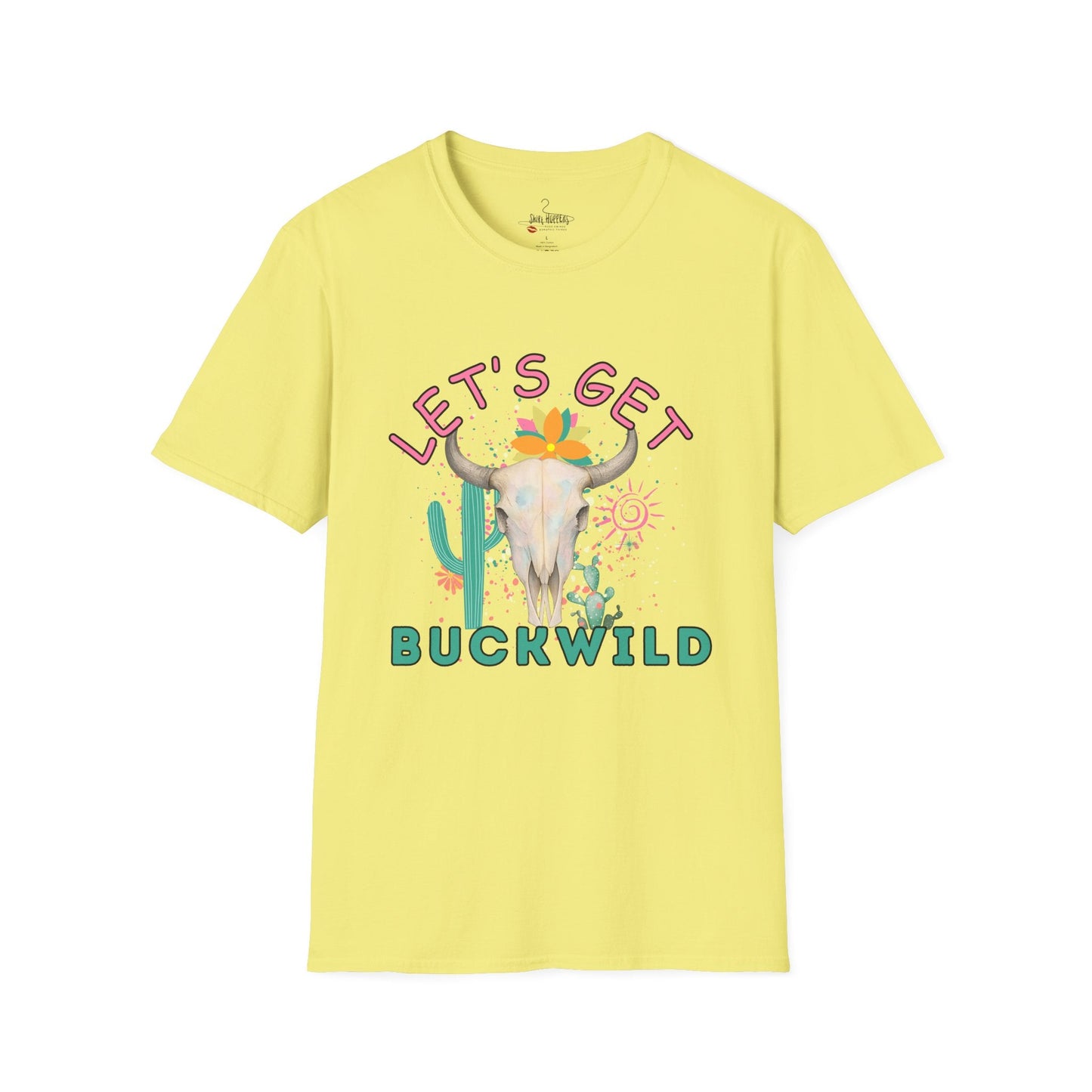 Let's Get Buckwild Tee, Softstyle Shirt, Casual Summer Wear, Gift for Nature Lovers, Trendy Festival Top - Shirt Happens Graphics
