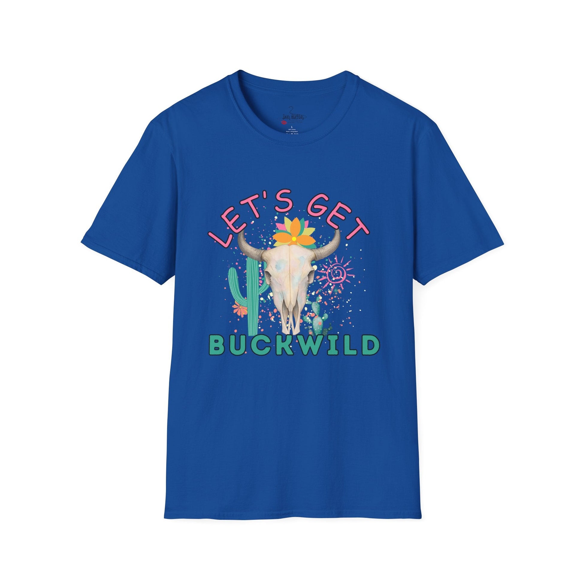 Let's Get Buckwild Tee, Softstyle Shirt, Casual Summer Wear, Gift for Nature Lovers, Trendy Festival Top - Shirt Happens Graphics