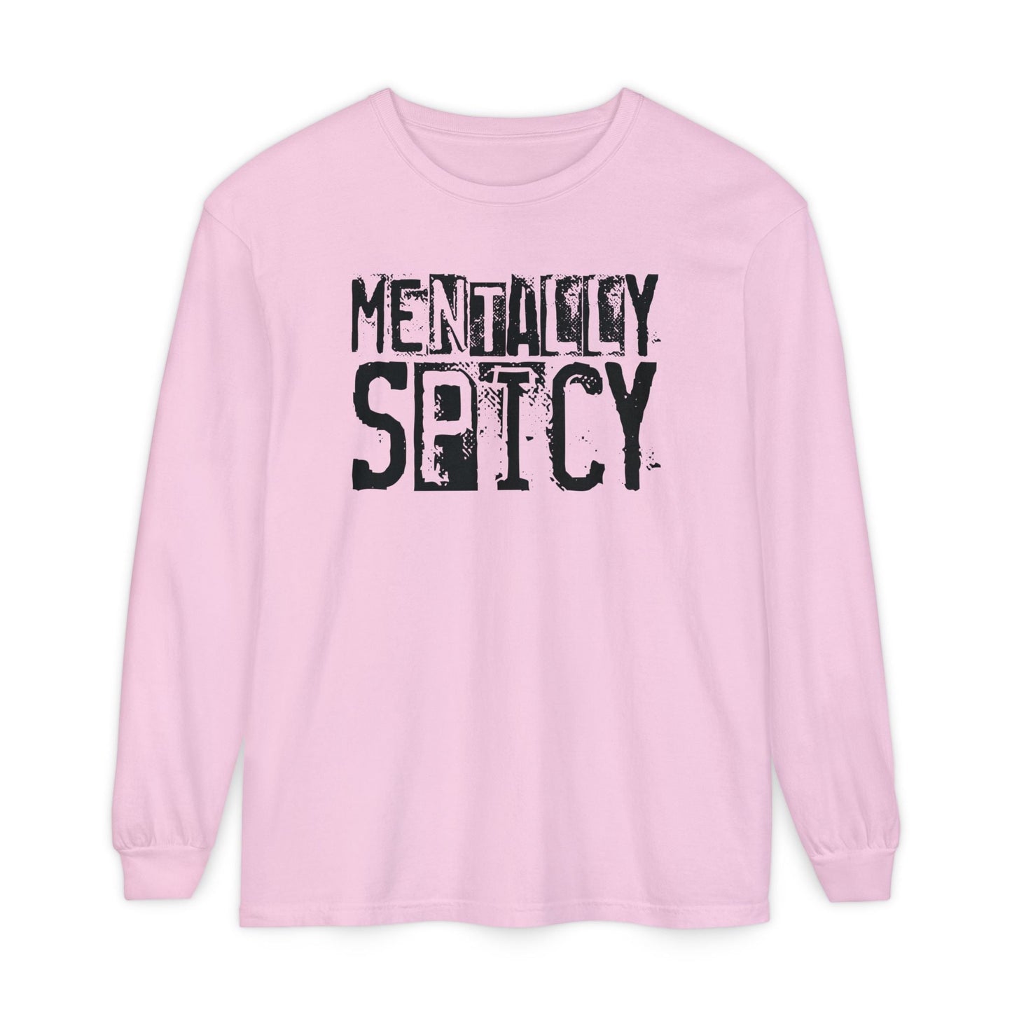 Mentally Spicy - Long Sleeve Tee - Fun Graphic Shirt for Casual Wear, Gift for Friends, Quirky Apparel for Everyday Comfort, [...] - Shirt Happens Graphics