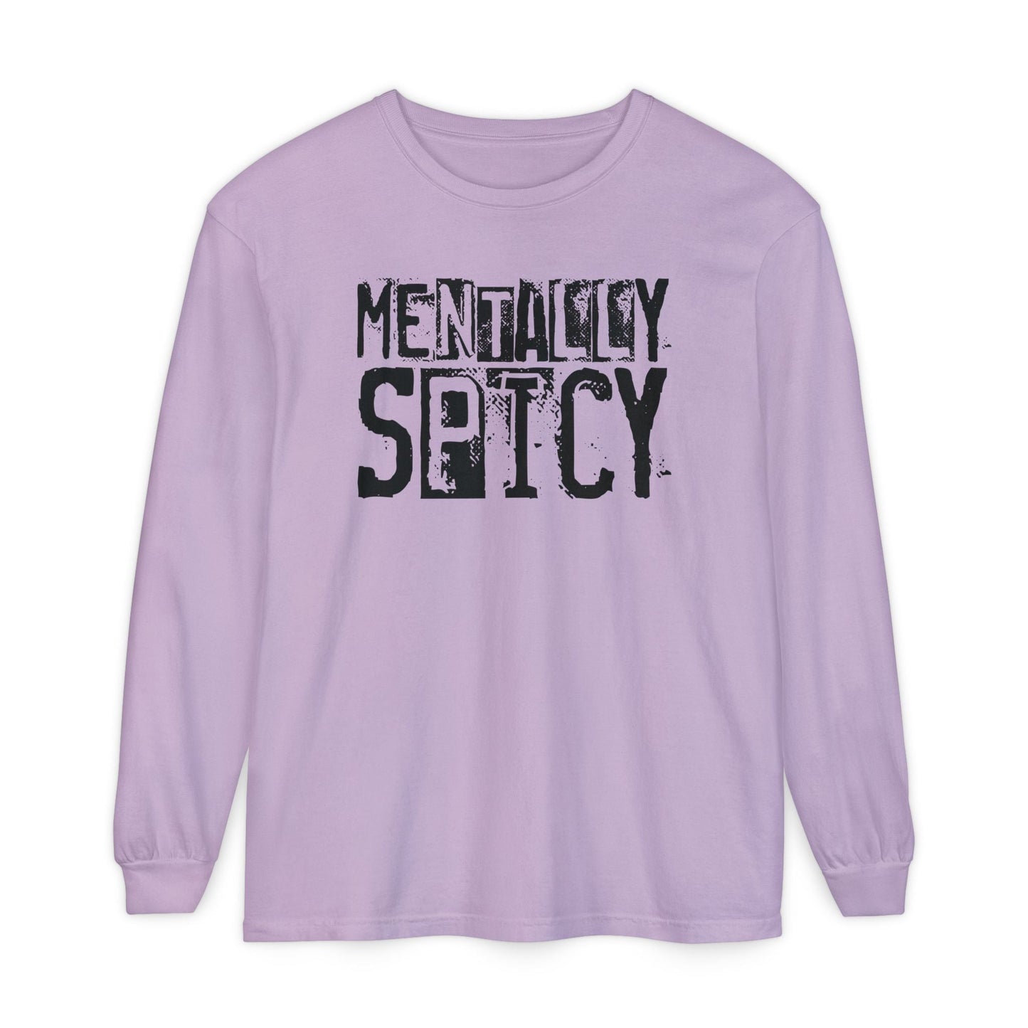 Mentally Spicy - Long Sleeve Tee - Fun Graphic Shirt for Casual Wear, Gift for Friends, Quirky Apparel for Everyday Comfort, [...] - Shirt Happens Graphics