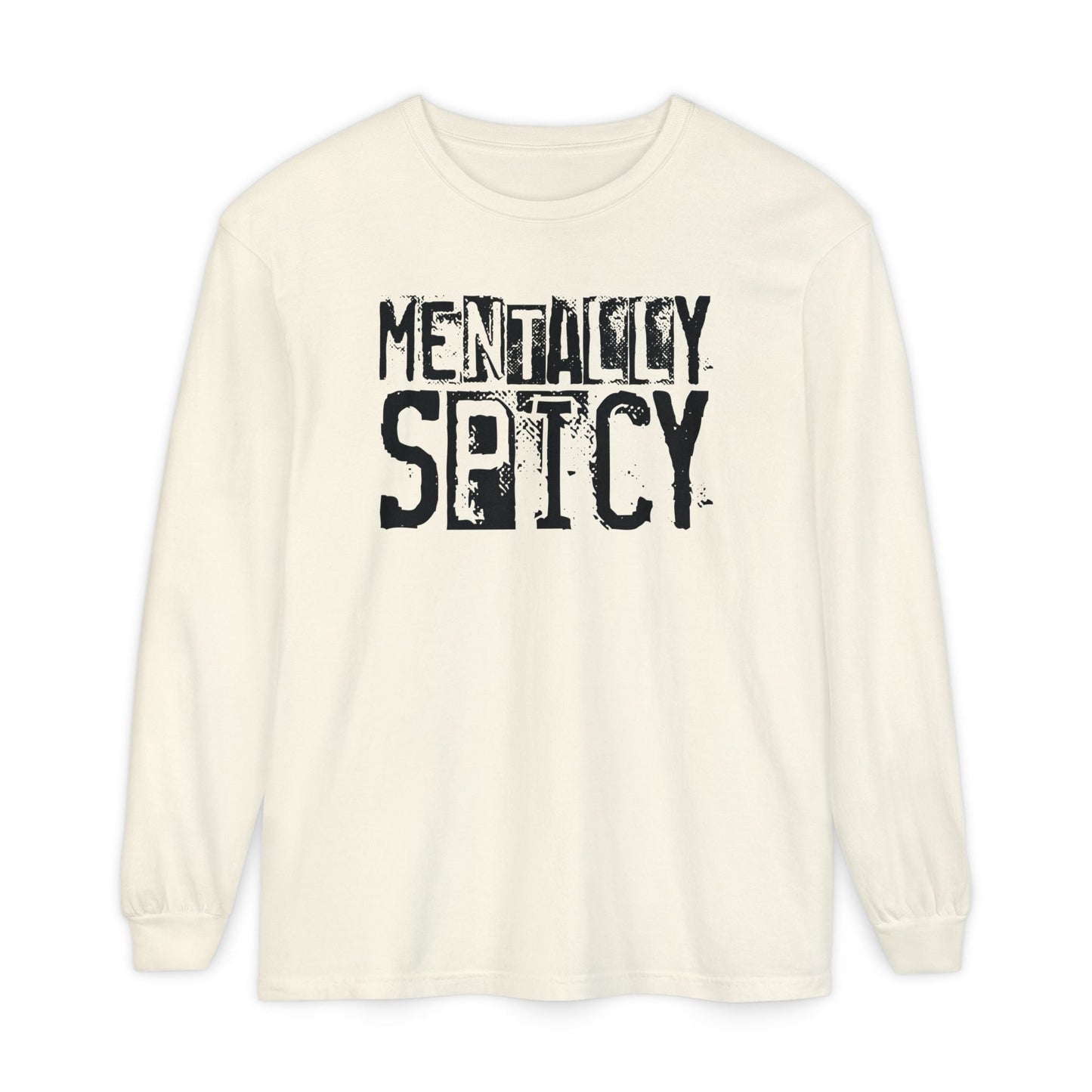Mentally Spicy - Long Sleeve Tee - Fun Graphic Shirt for Casual Wear, Gift for Friends, Quirky Apparel for Everyday Comfort, [...] - Shirt Happens Graphics