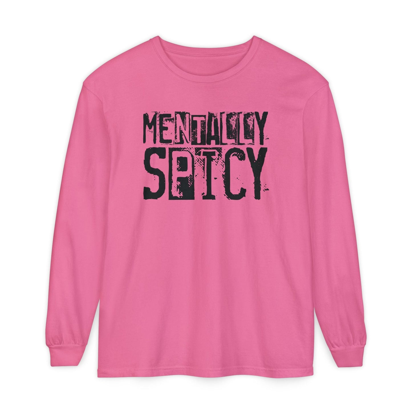 Mentally Spicy - Long Sleeve Tee - Fun Graphic Shirt for Casual Wear, Gift for Friends, Quirky Apparel for Everyday Comfort, [...] - Shirt Happens Graphics