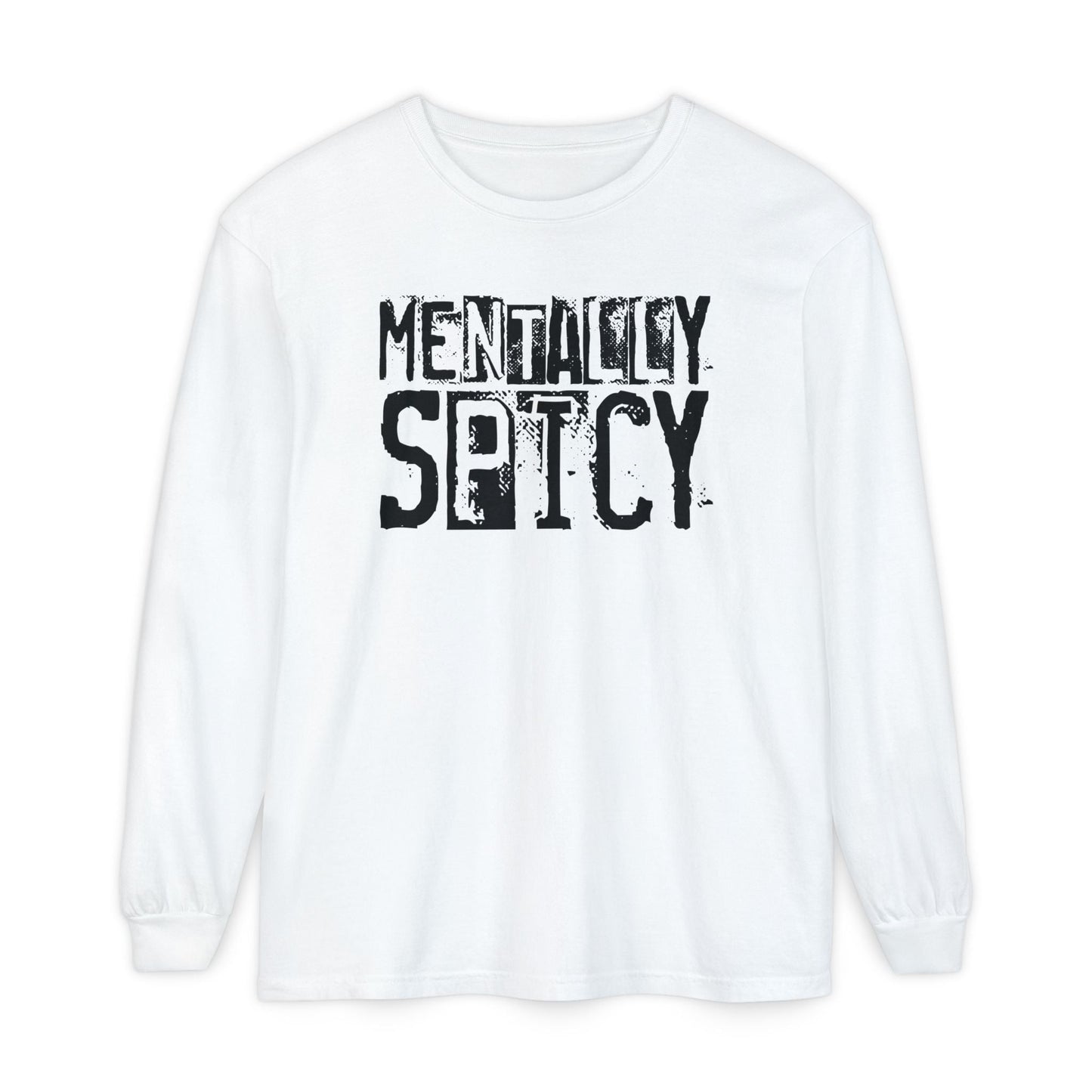 Mentally Spicy - Long Sleeve Tee - Fun Graphic Shirt for Casual Wear, Gift for Friends, Quirky Apparel for Everyday Comfort, [...] - Shirt Happens Graphics