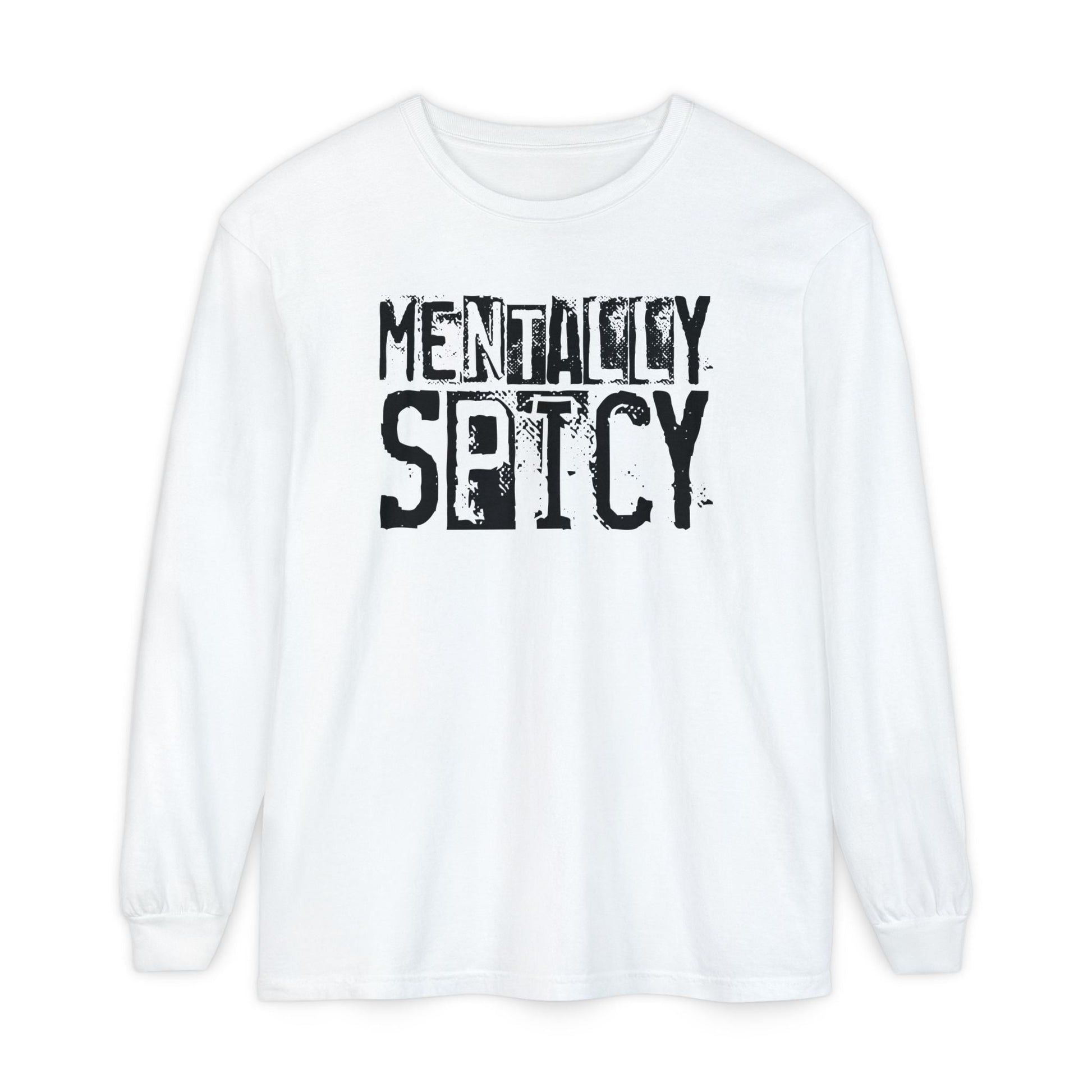 Mentally Spicy - Long Sleeve Tee - Fun Graphic Shirt for Casual Wear, Gift for Friends, Quirky Apparel for Everyday Comfort, [...] - Shirt Happens Graphics