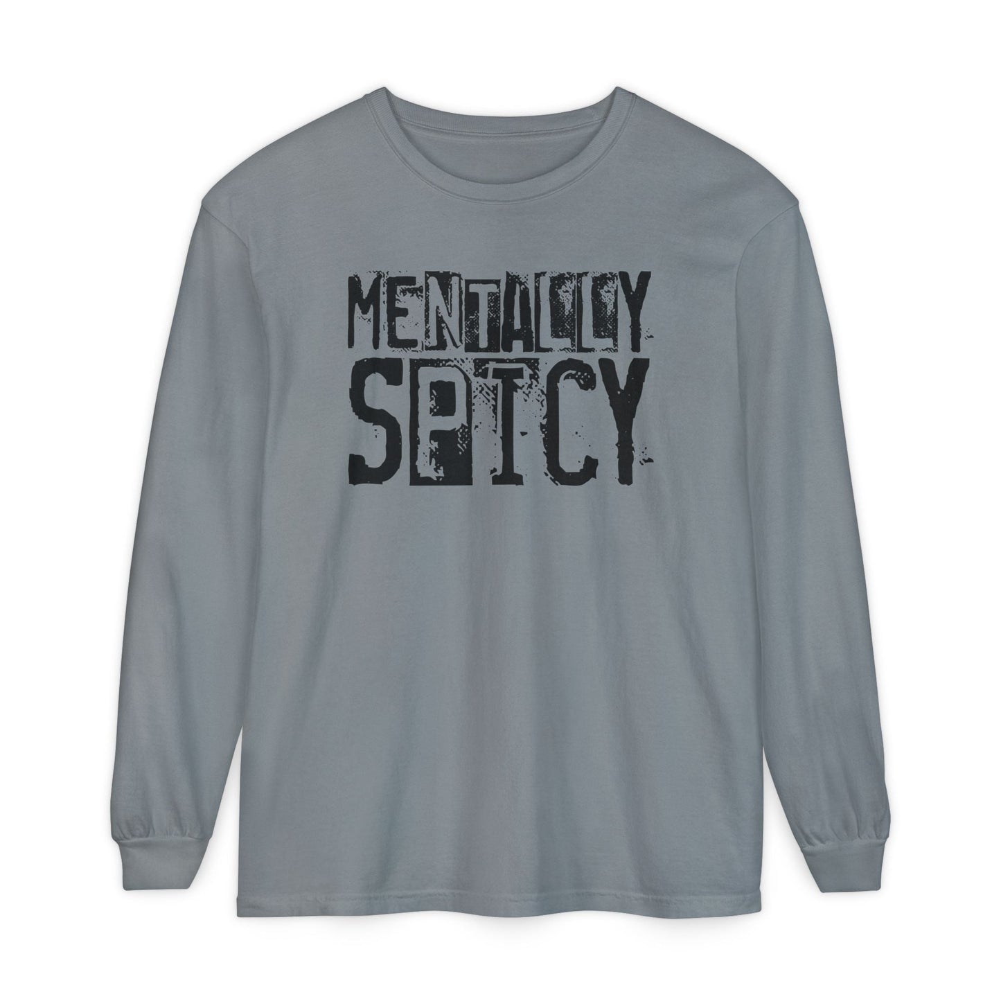 Mentally Spicy - Long Sleeve Tee - Fun Graphic Shirt for Casual Wear, Gift for Friends, Quirky Apparel for Everyday Comfort, [...] - Shirt Happens Graphics