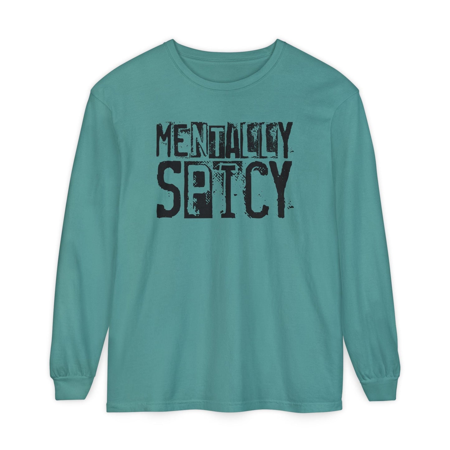 Mentally Spicy - Long Sleeve Tee - Fun Graphic Shirt for Casual Wear, Gift for Friends, Quirky Apparel for Everyday Comfort, [...] - Shirt Happens Graphics