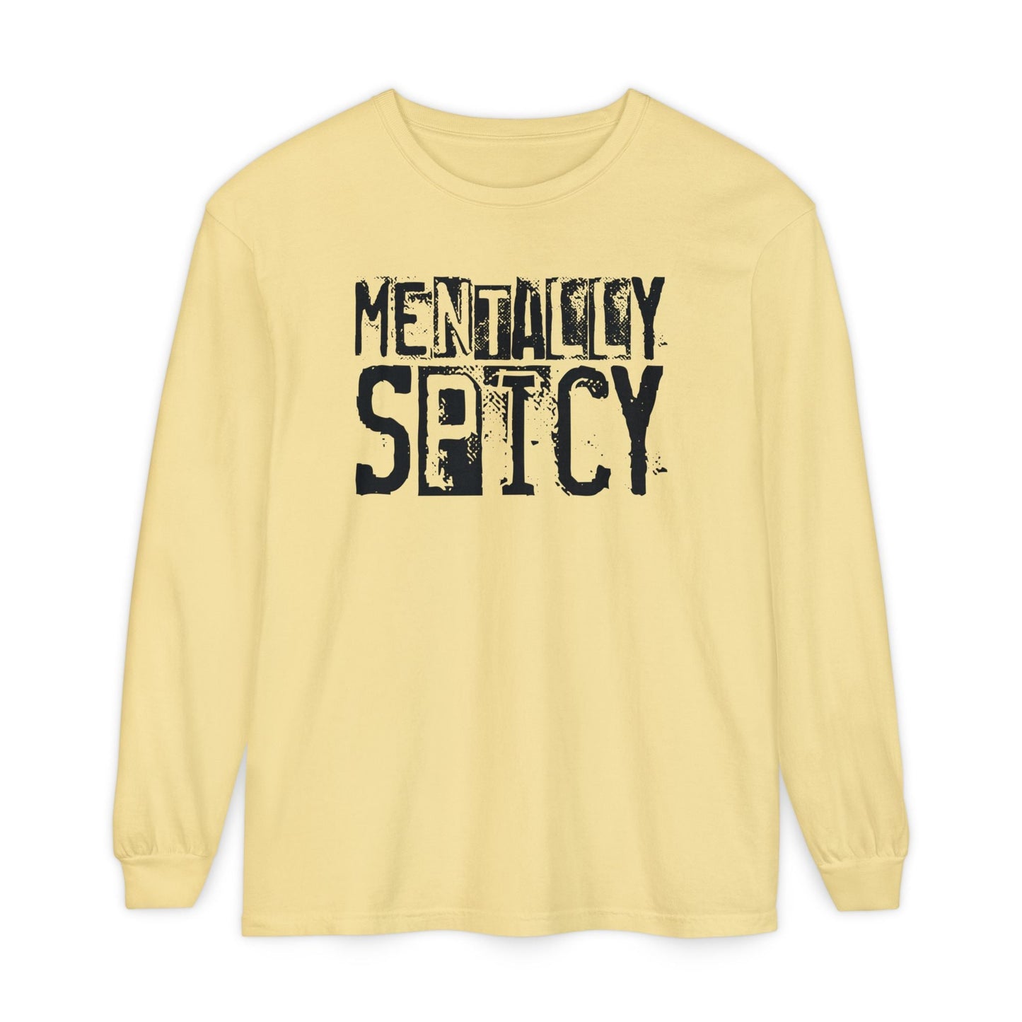 Mentally Spicy - Long Sleeve Tee - Fun Graphic Shirt for Casual Wear, Gift for Friends, Quirky Apparel for Everyday Comfort, [...] - Shirt Happens Graphics