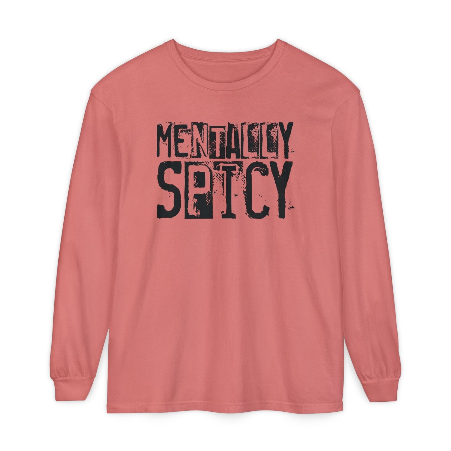 Mentally Spicy - Long Sleeve Tee - Fun Graphic Shirt for Casual Wear, Gift for Friends, Quirky Apparel for Everyday Comfort, [...] - Shirt Happens Graphics