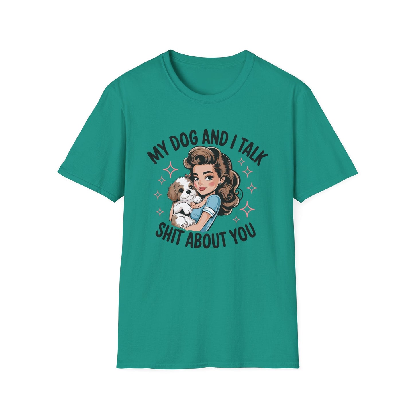 My Dog and I Talk T-Shirt, Cute Dog Lover Tee, Gift for Dog Moms, Pet Owner Apparel, Fun Everyday T-Shirt, Animal Lover Top - Shirt Happens Graphics
