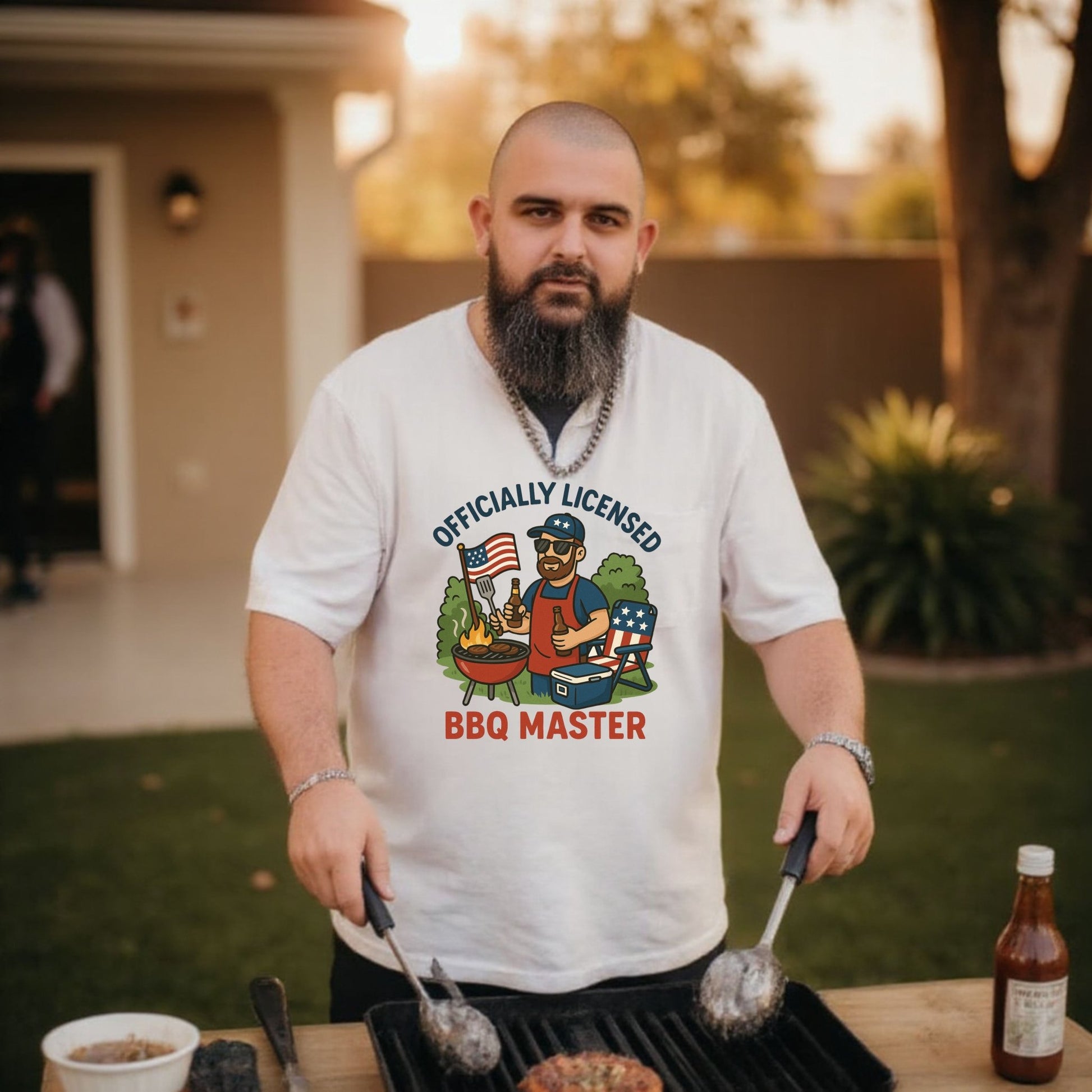 Officially Licensed BBQ Master T-Shirt for Grill Enthusiasts - Shirt Happens Graphics