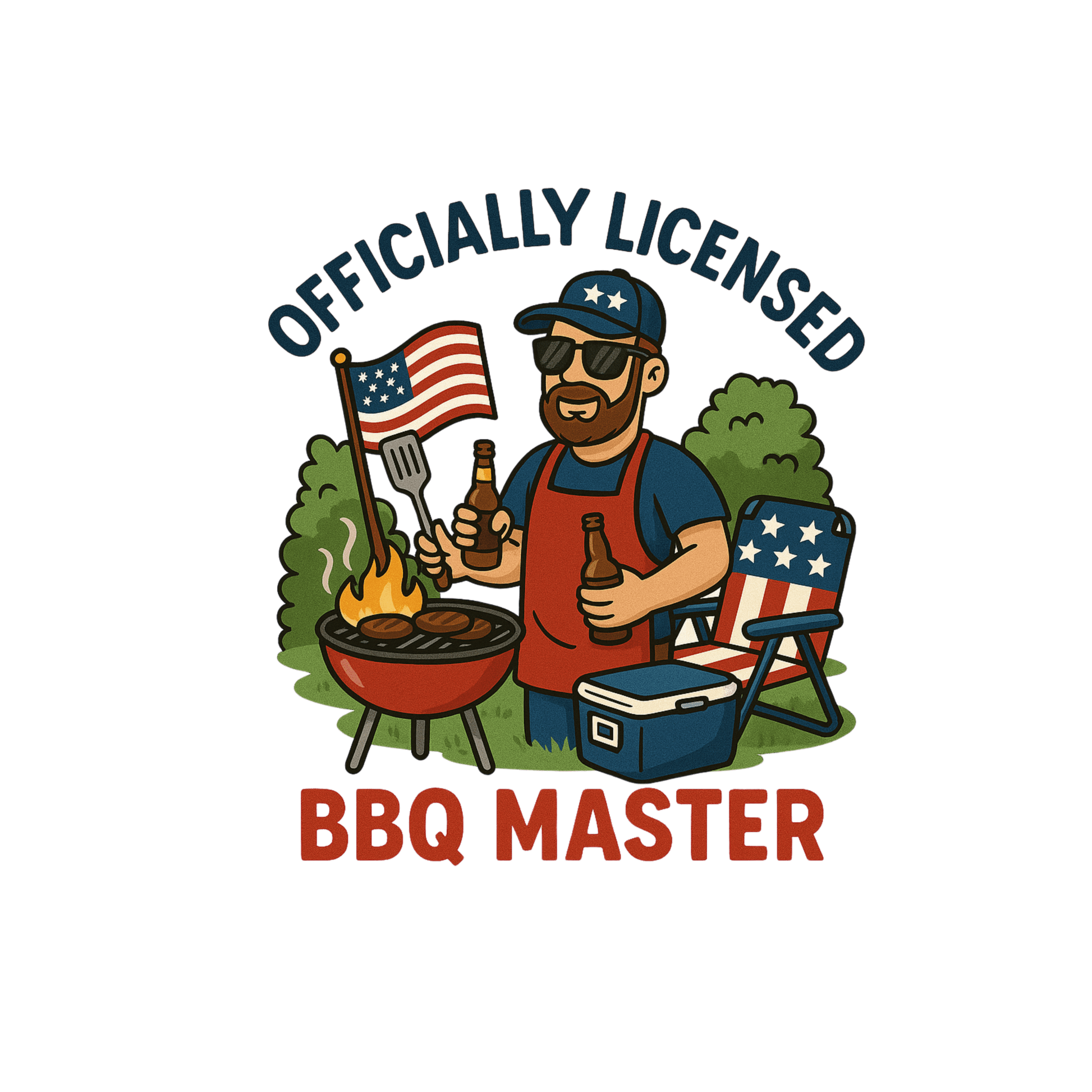 Officially Licensed BBQ Master T-Shirt for Grill Enthusiasts - Shirt Happens Graphics