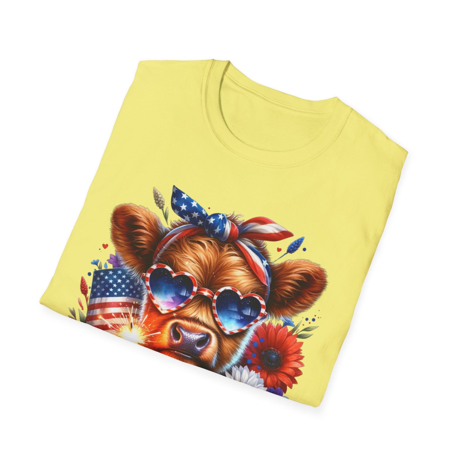 Patriotic Cow T-Shirt - Tee for Summer Celebrations - Shirt Happens Graphics