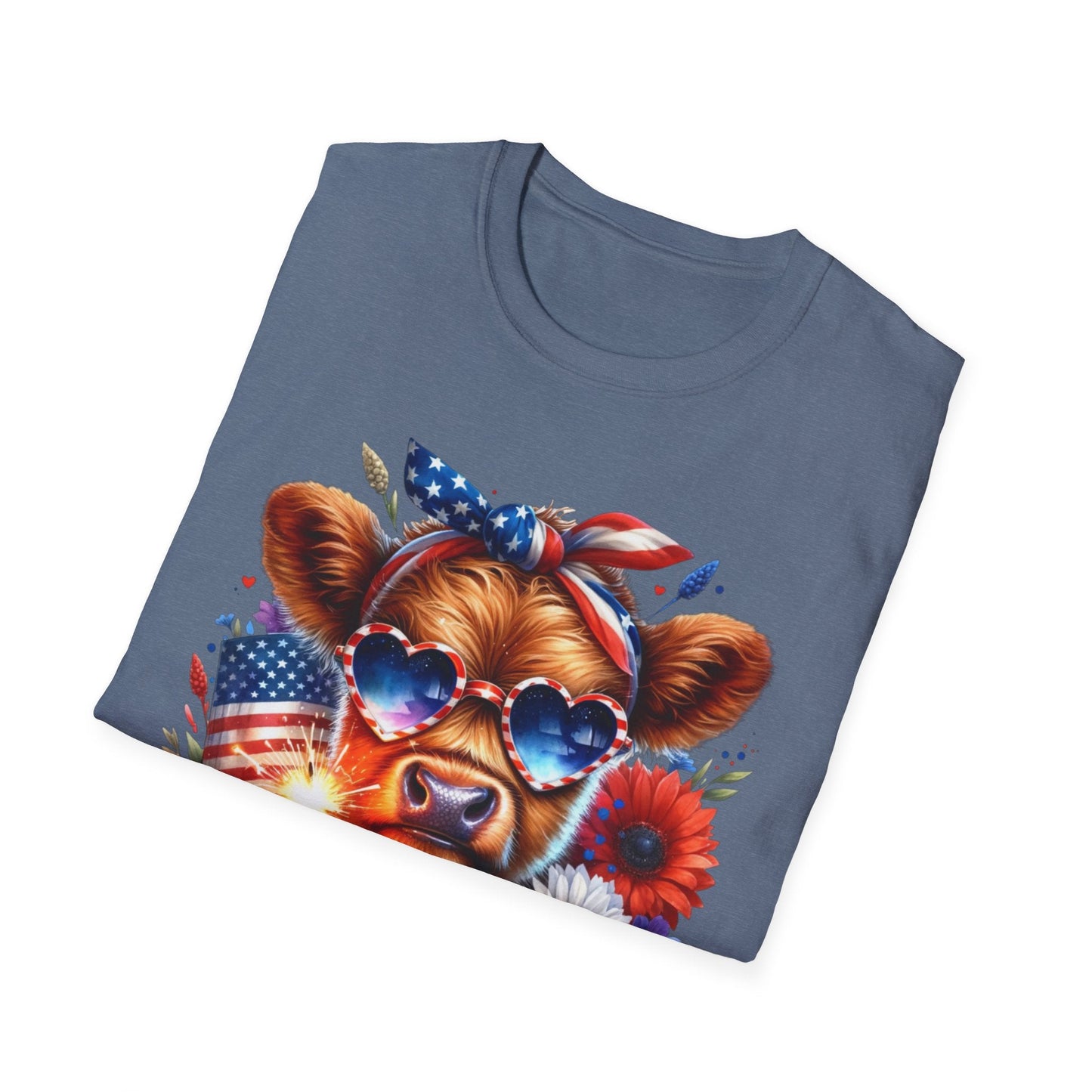 Patriotic Cow T-Shirt - Tee for Summer Celebrations - Shirt Happens Graphics