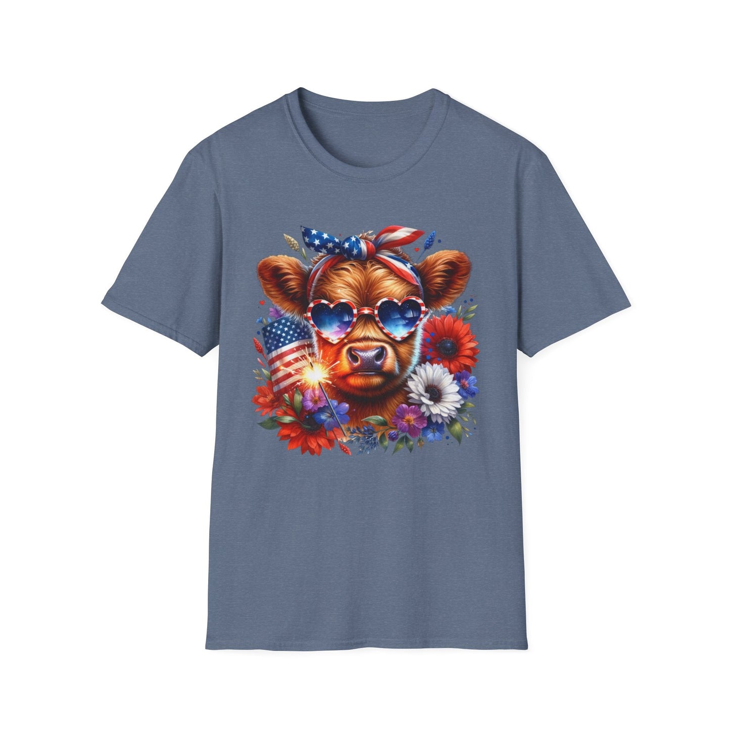 Patriotic Cow T-Shirt - Tee for Summer Celebrations - Shirt Happens Graphics