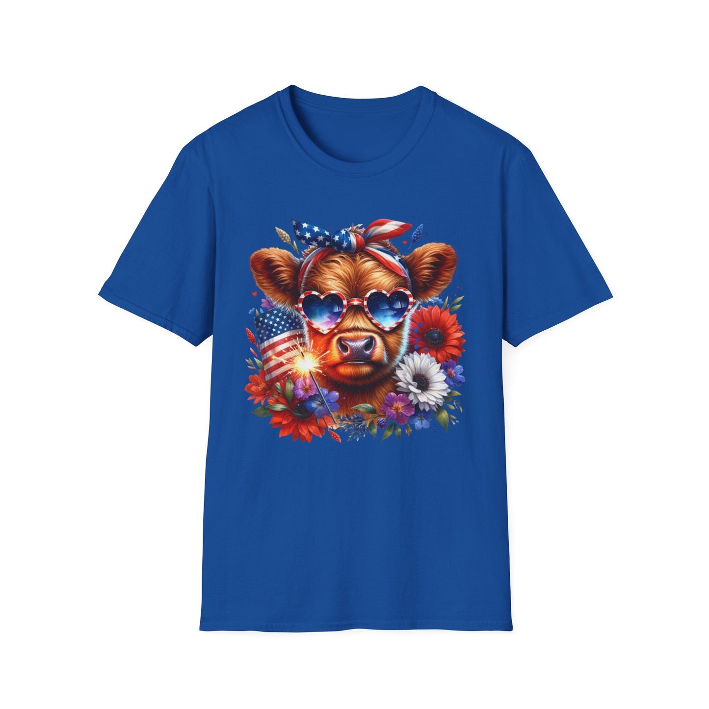 Patriotic Cow T-Shirt - Tee for Summer Celebrations - Shirt Happens Graphics