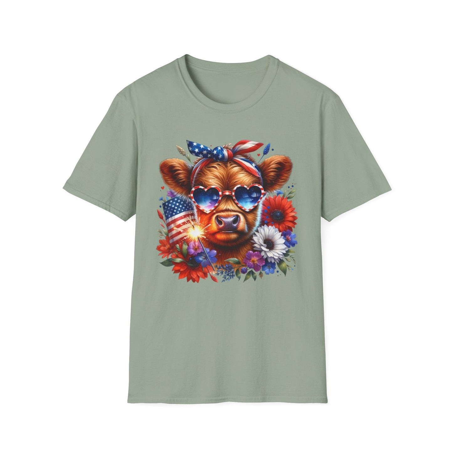 Patriotic Cow T-Shirt - Tee for Summer Celebrations - Shirt Happens Graphics