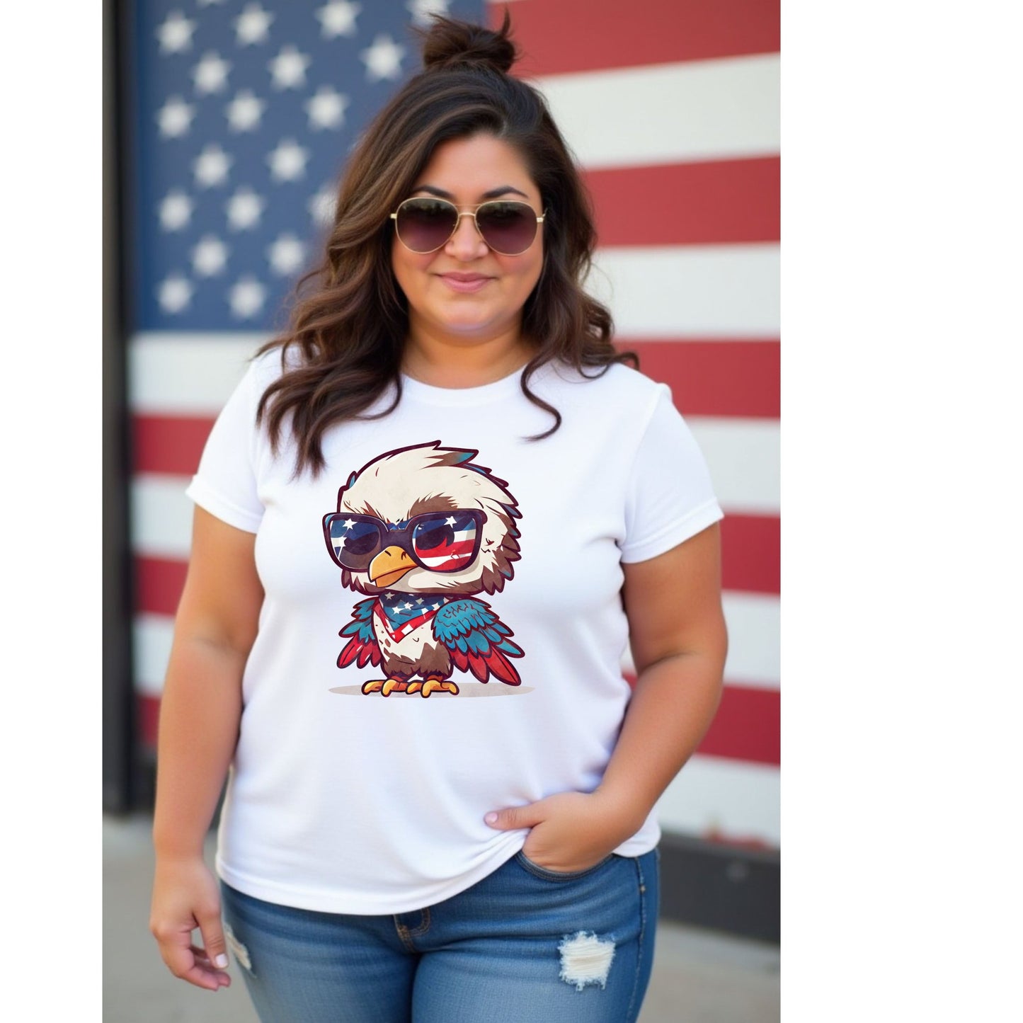 Patriotic Eagle Graphic T-Shirt - Shirt Happens Graphics