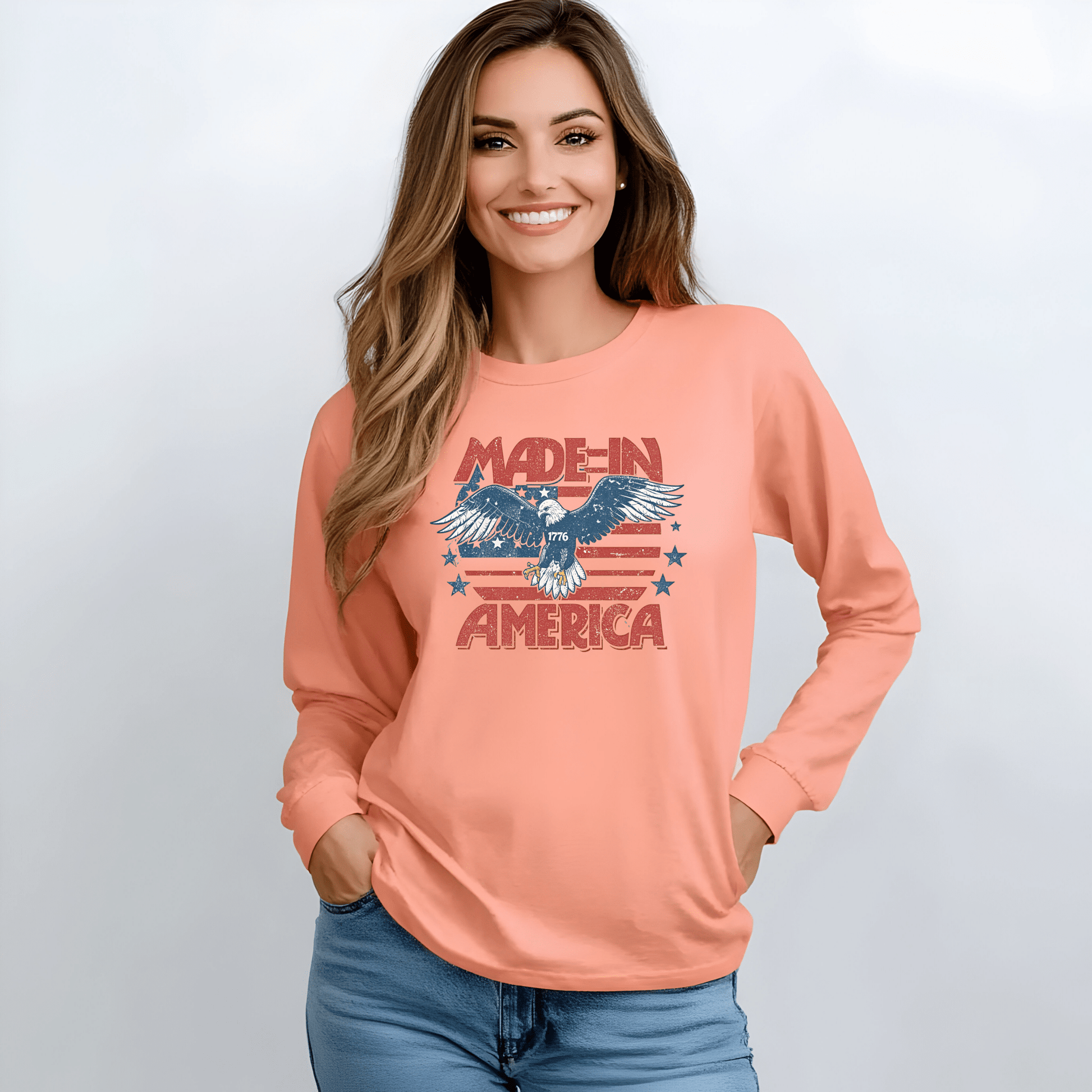 Patriotic T-Shirt, Made in America Tee, Independence Day Shirt, Casual Wear, Gift for Him/Her - Shirt Happens Graphics