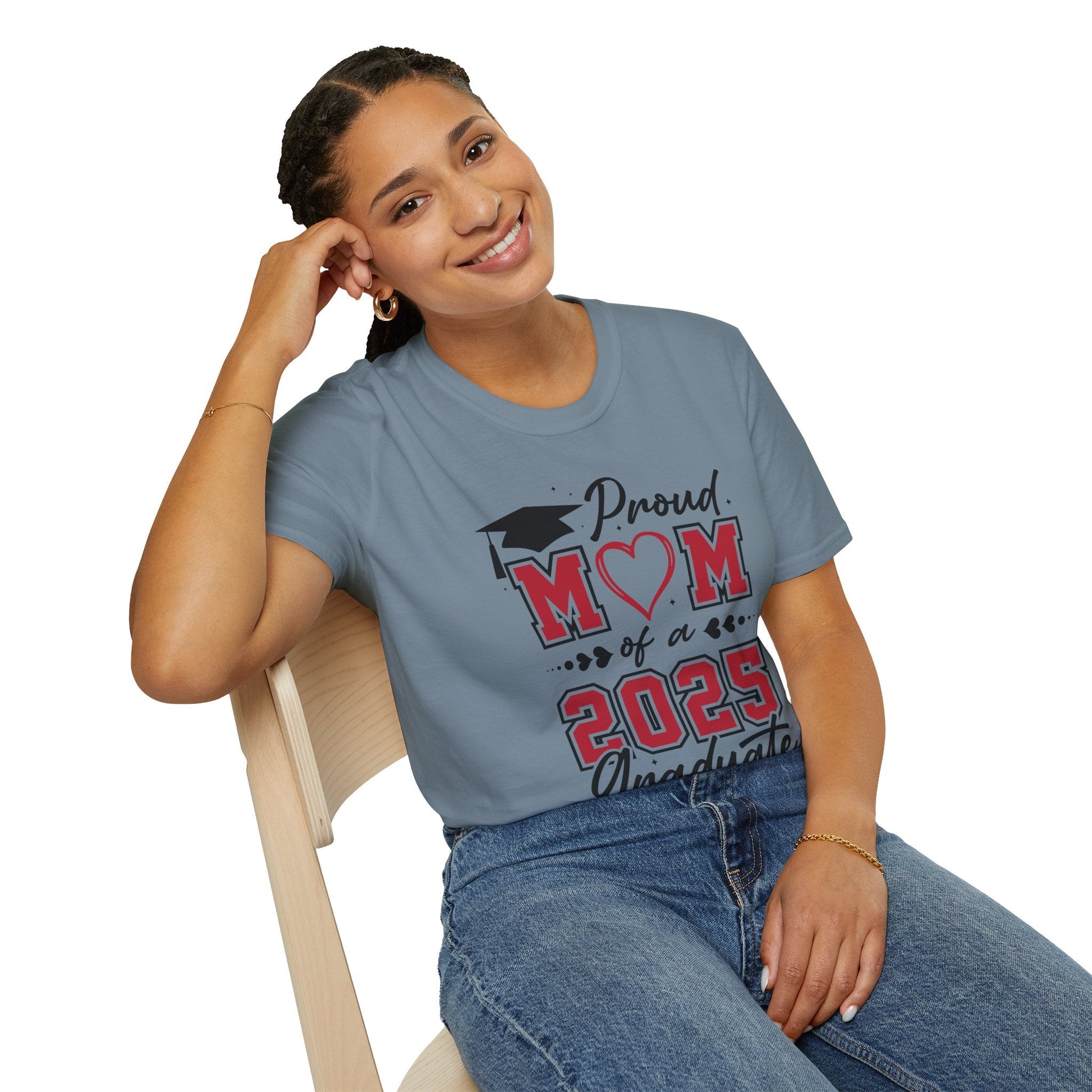 Proud Mom of a 2025 Graduate T-Shirt, Graduation Gift Shirt, Graduation Tee, Family Celebration Apparel, Mother's Day Gift - Shirt Happens Graphics