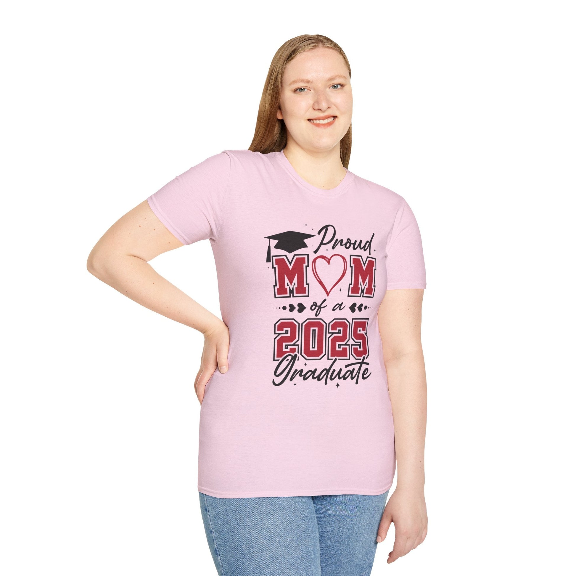 Proud Mom of a 2025 Graduate T-Shirt, Graduation Gift Shirt, Graduation Tee, Family Celebration Apparel, Mother's Day Gift - Shirt Happens Graphics
