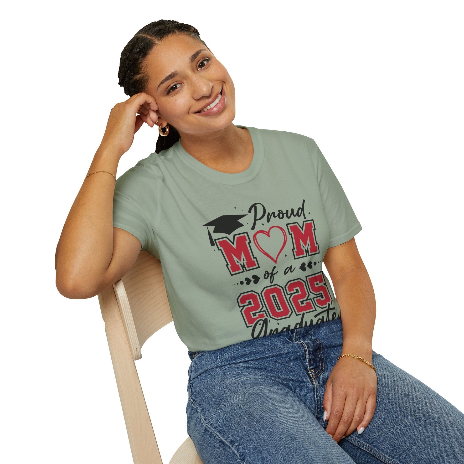 Proud Mom of a 2025 Graduate T-Shirt, Graduation Gift Shirt, Graduation Tee, Family Celebration Apparel, Mother's Day Gift - Shirt Happens Graphics