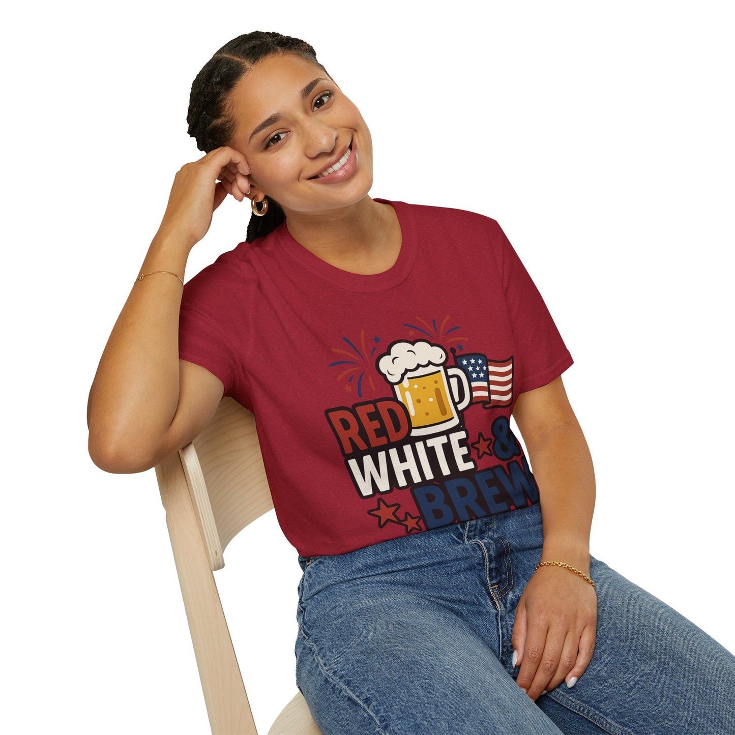 Red, White & Brew T-Shirt - Perfect for BBQs and Celebrations - Shirt Happens Graphics