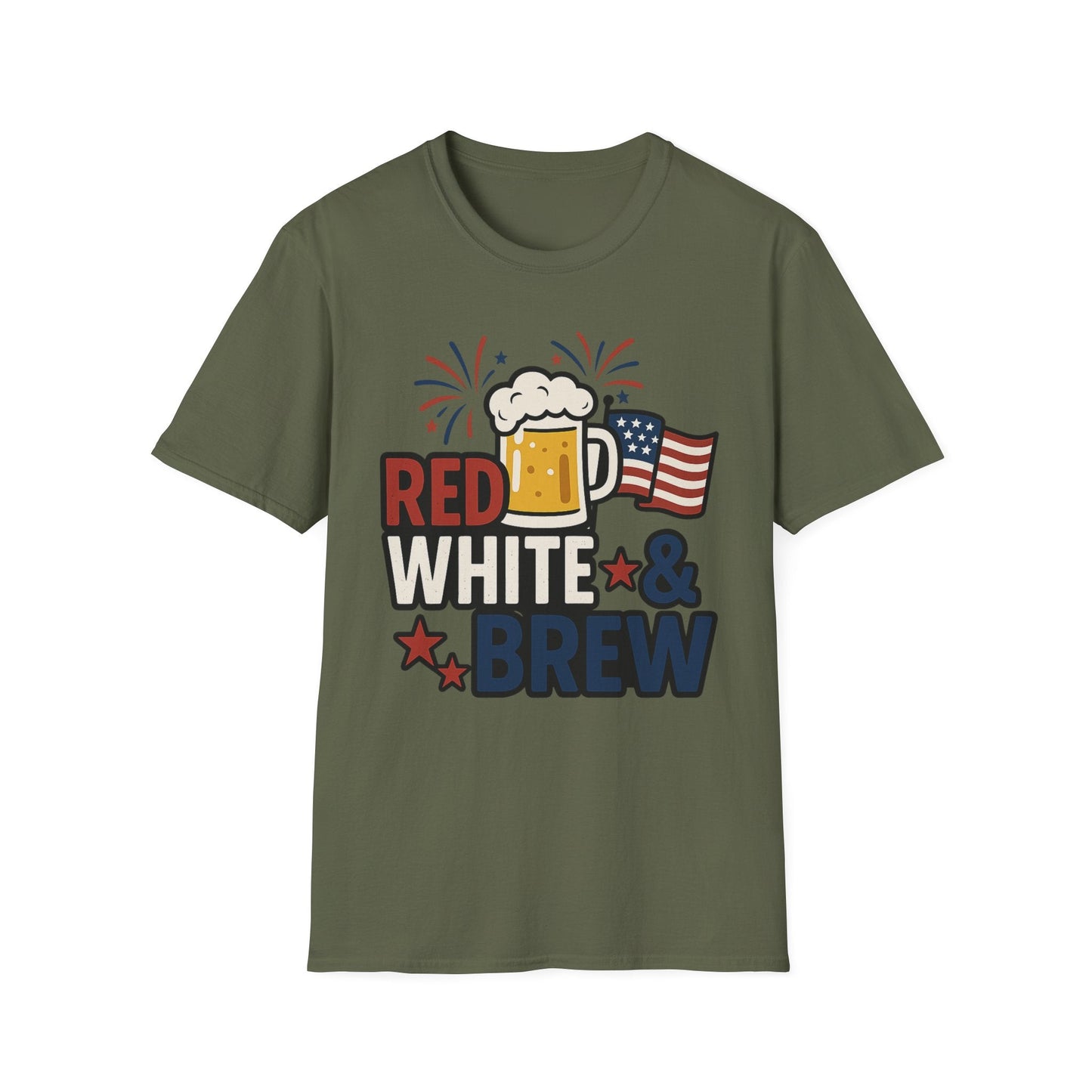 Red, White & Brew T-Shirt - Perfect for BBQs and Celebrations - Shirt Happens Graphics