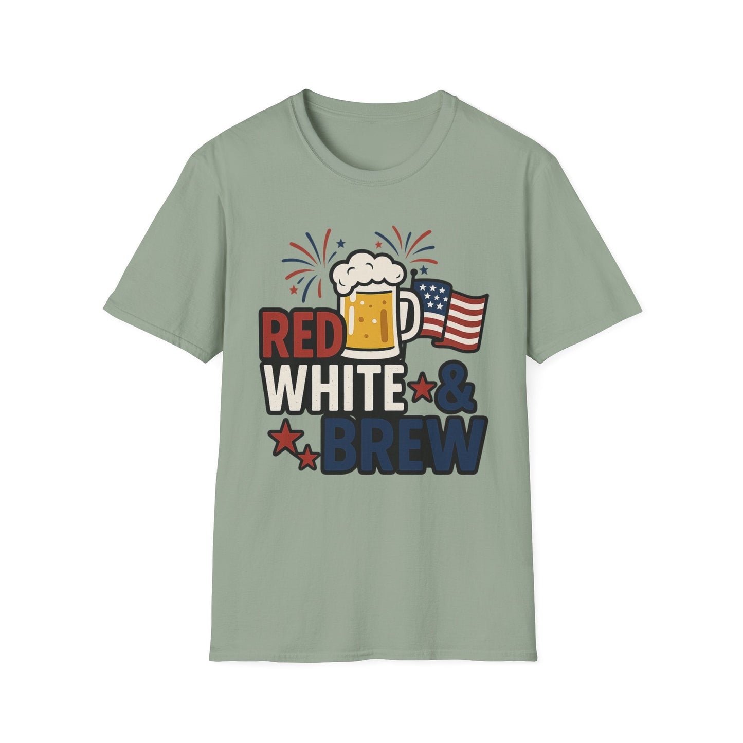 Red, White & Brew T-Shirt - Perfect for BBQs and Celebrations - Shirt Happens Graphics