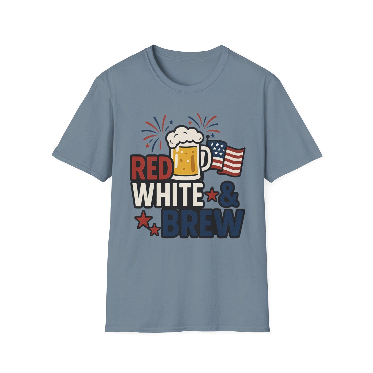 Red, White & Brew T-Shirt - Perfect for BBQs and Celebrations - Shirt Happens Graphics