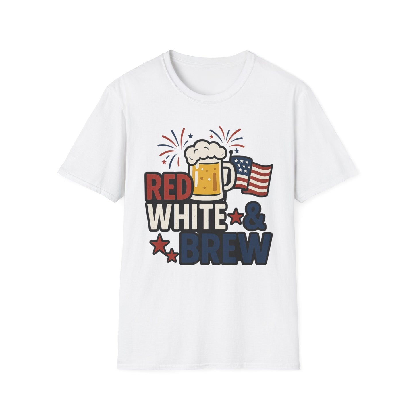 Red, White & Brew T-Shirt - Perfect for BBQs and Celebrations - Shirt Happens Graphics