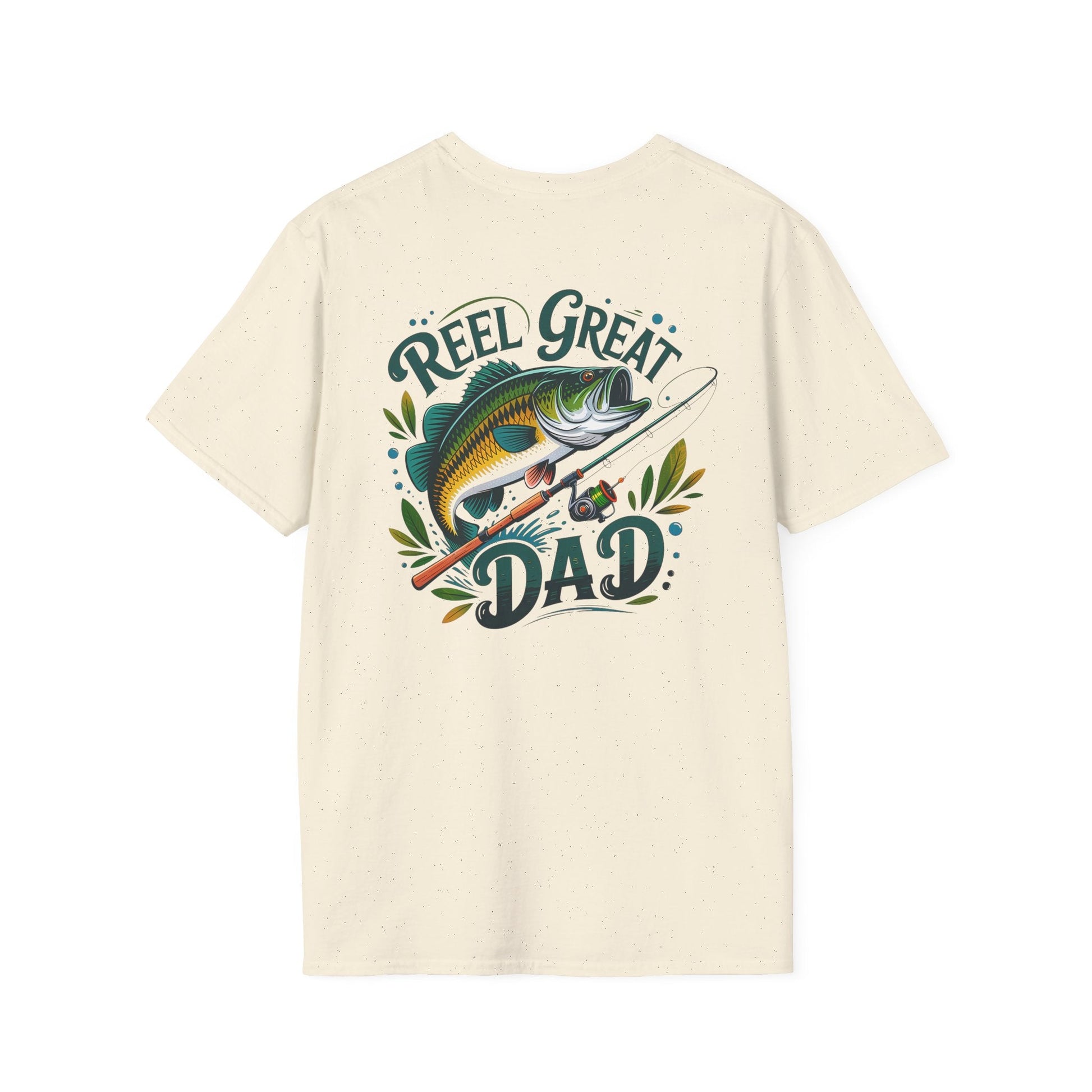Reel Great Dad T-Shirt, Fishing Gift, Father's Day Tee, Outdoor Apparel, Casual Wear, Unisex Softstyle Shirt - Shirt Happens Graphics